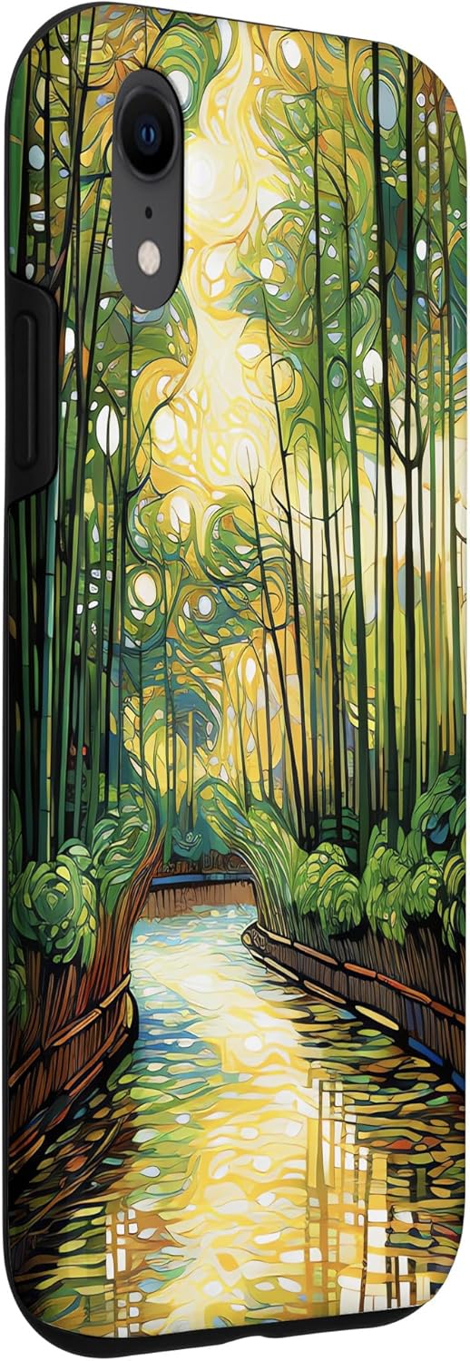 iPhone XR Bamboo Brilliance A Chromatic Escape into Lively Forests Case