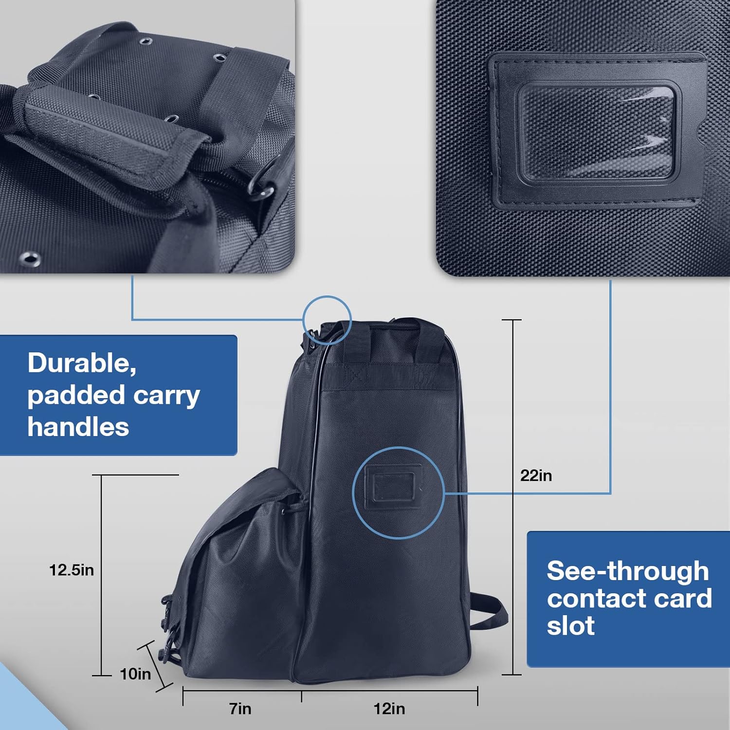 Harrison Howard Equestrian Pack Equipment Bolsa de transporte multifuncional para botas Casco Horsewhip Horse Riding Pack Equipment – Navy