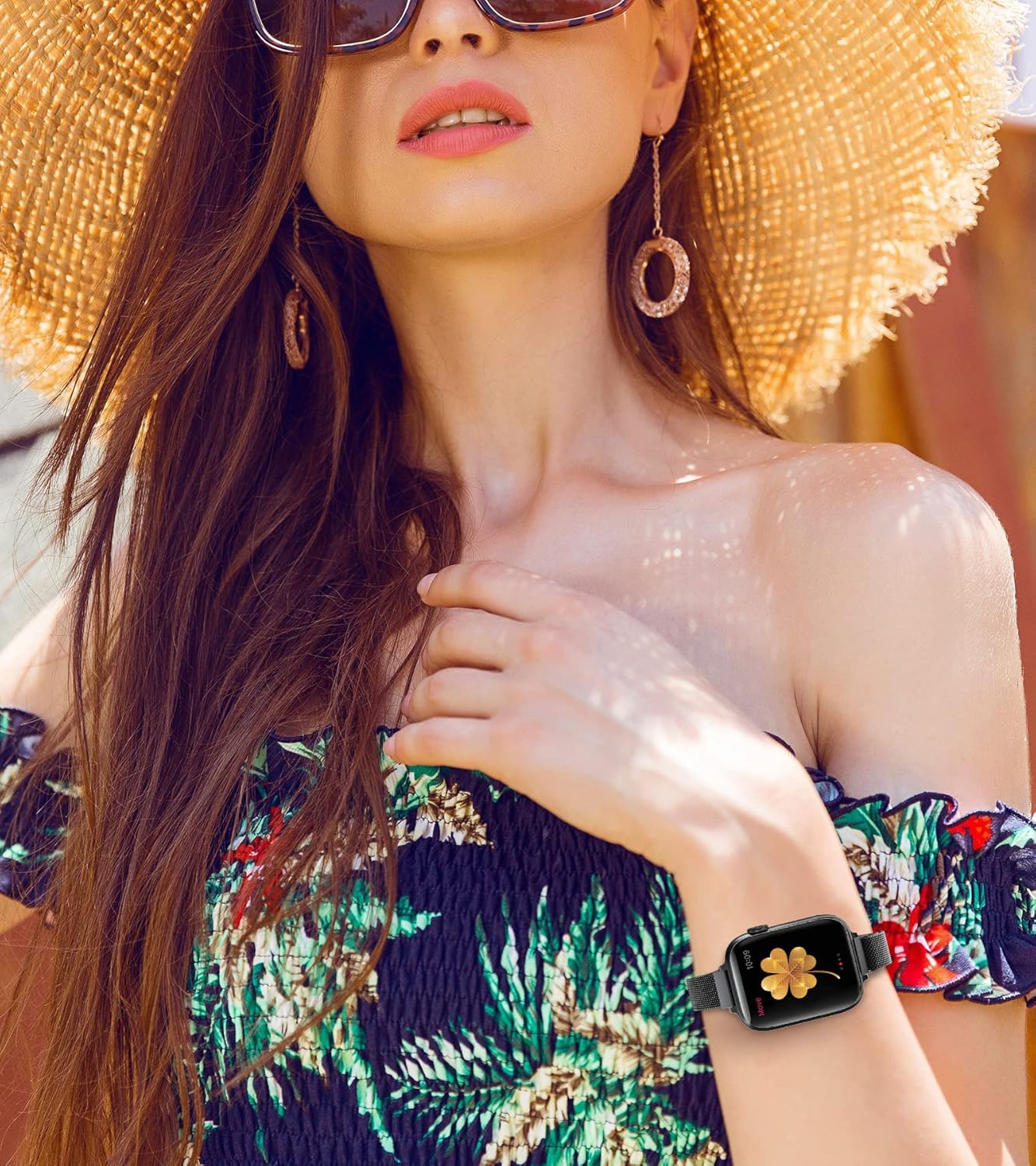 Correa de repuesto para Apple Watch Band de 1.49, 1.57, 1.65 y 1.73 pulgadas, acero inoxidable, cierre magnético, para mujer, para iWatch Series SE