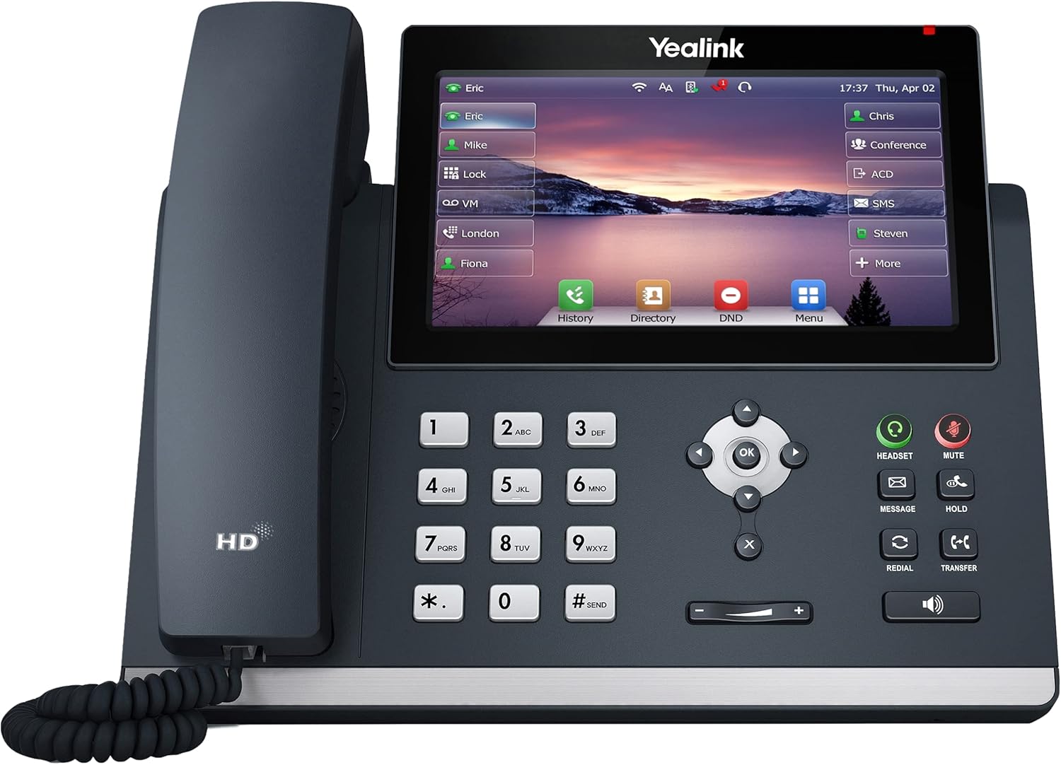 Yealink Teléfono IP T48U – Adaptador de corriente incluido