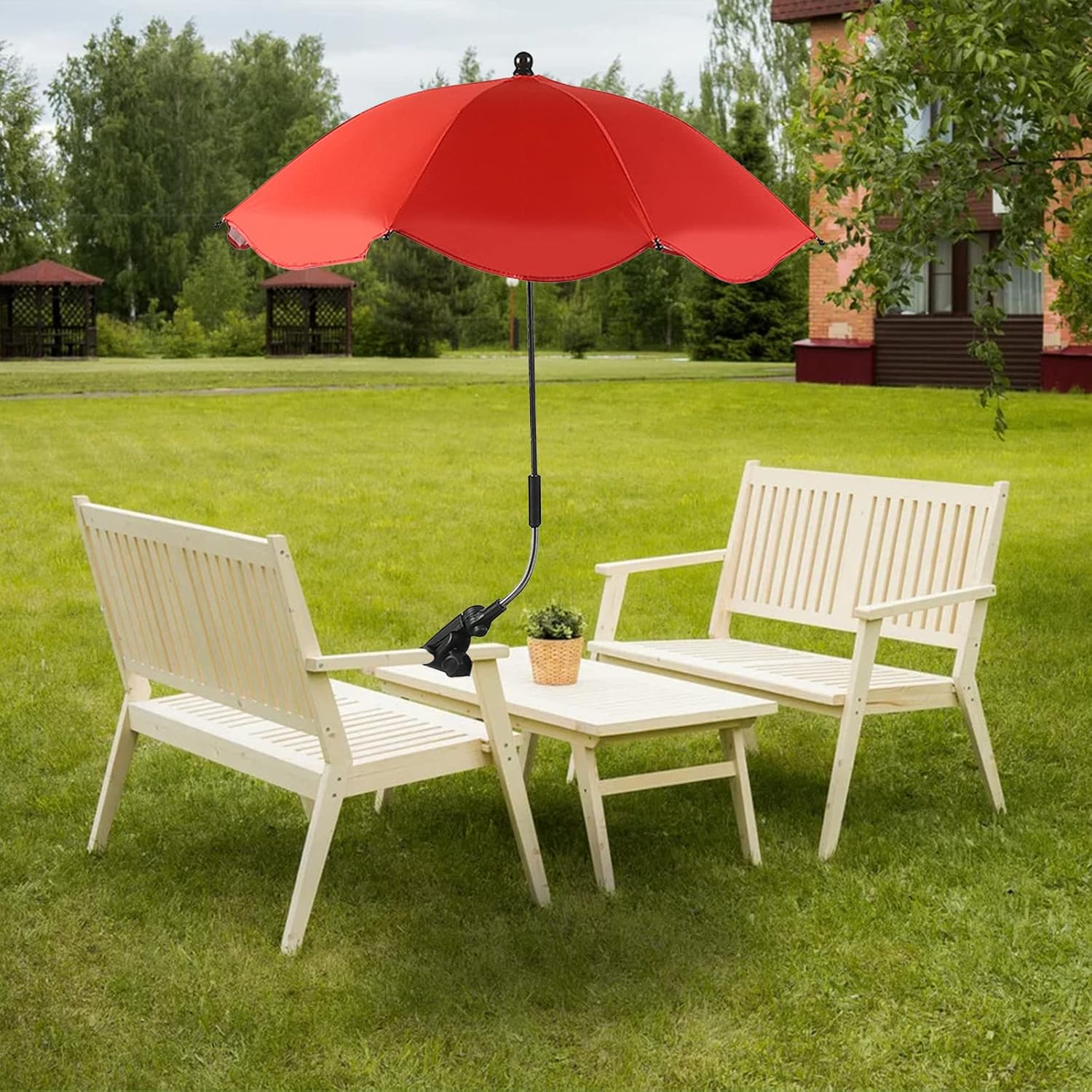 Paraguas para silla con abrazadera, sombrilla universal ajustable para silla de playa, protección UV, sombrilla para silla de patio, silla de playa,