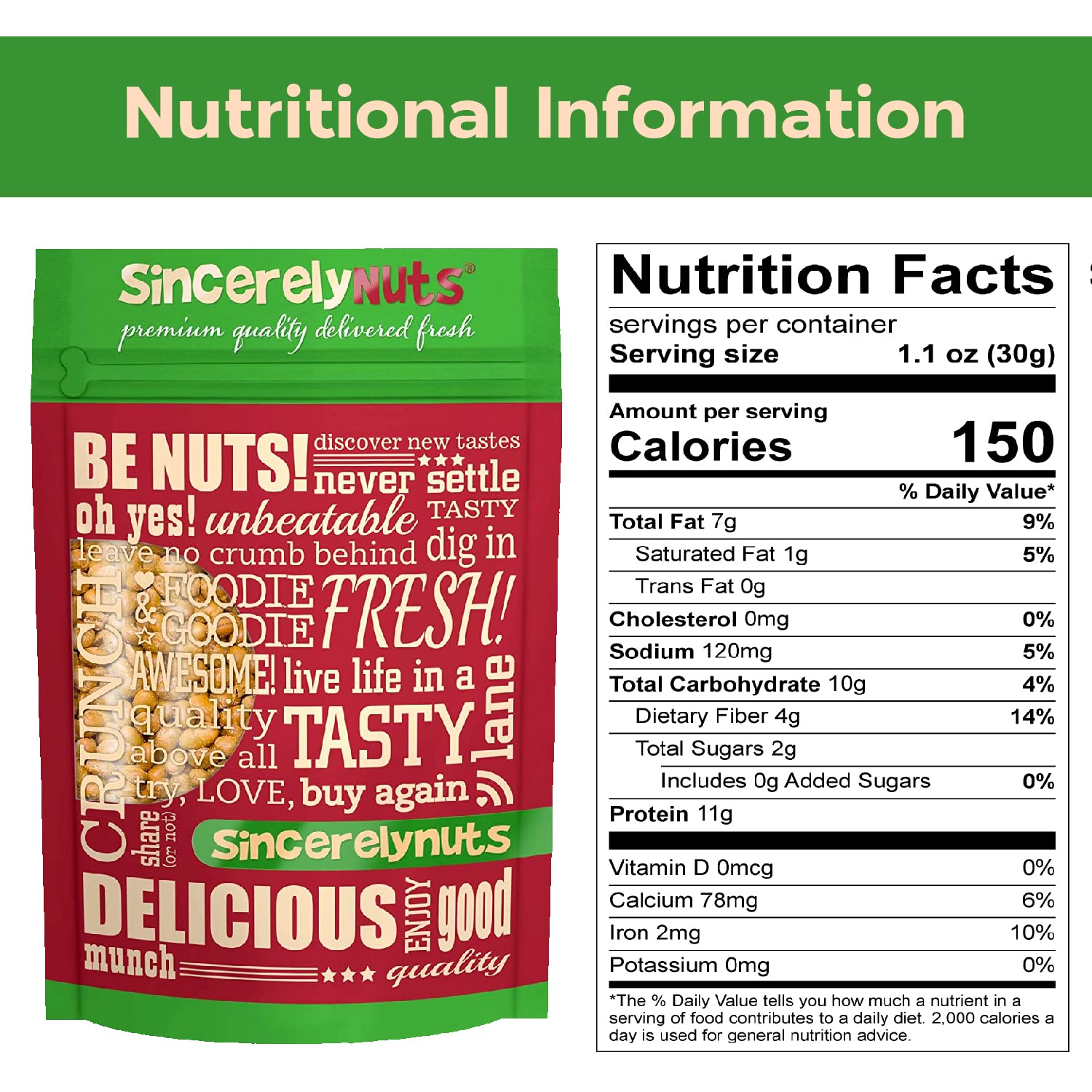Sincerely Nuts Granos de soja (nueces de soja) tostados y salados, bocadillo increíblemente saludable, exquisito sabor crujiente. Certificado kosher