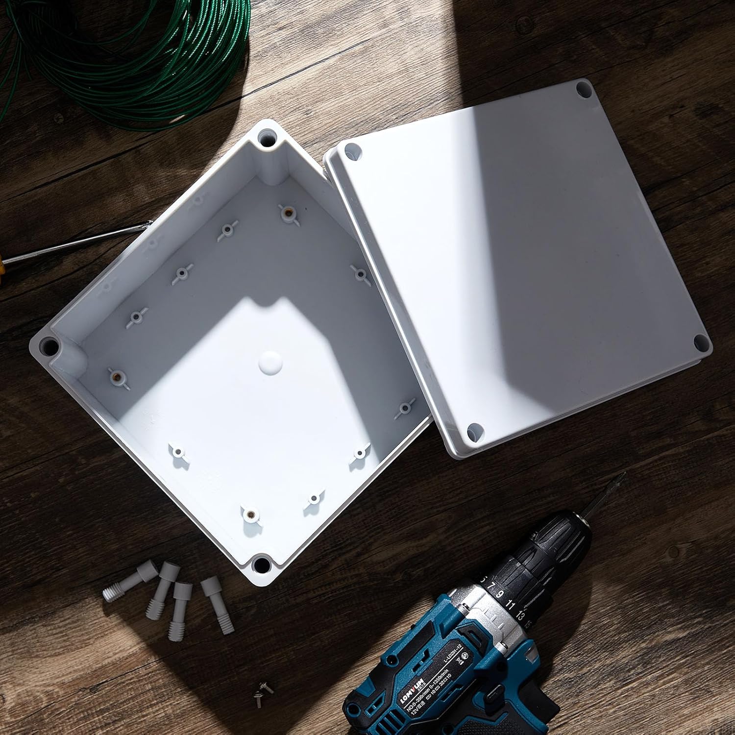 Kanayu Caja de conductos de plástico PS eléctrica IP65 impermeable a prueba de polvo para proteger cajas eléctricas, conductos y accesorios,