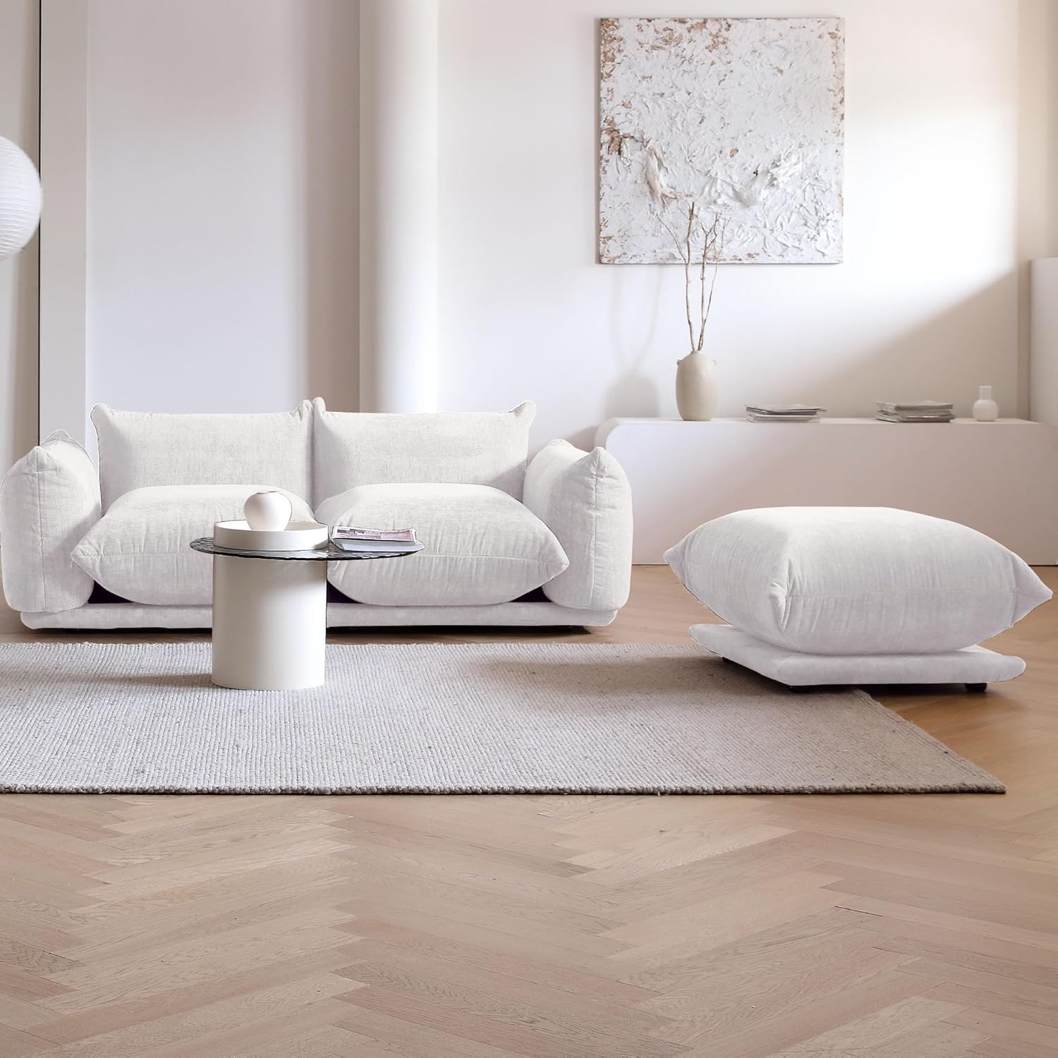 Sofá modular modular, sofá Lovesofa, sofá convertible minimalista de 77.16 pulgadas, moderno Chenilleyarn de 2 plazas para sala de estar, juegos de