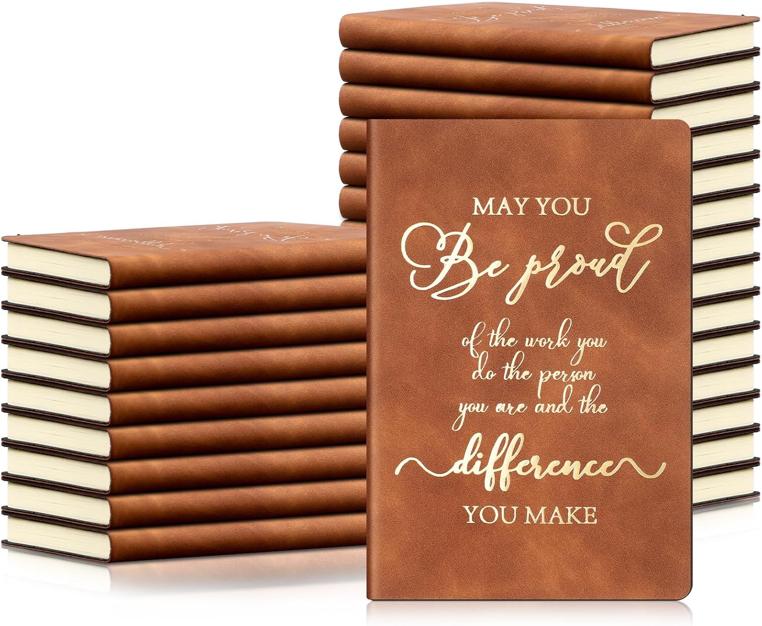 Ctosree 20 cuadernos de cuero A6 con texto en inglés “Thank You”, regalos de agradecimiento para empleados, compañeros de trabajo, cuadernos