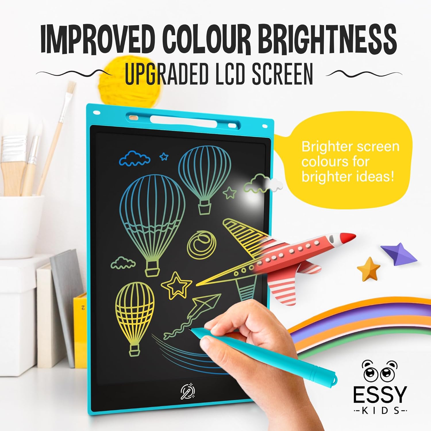 Essy Tableta de escritura LCD de 12 pulgadas para niños, tableta de dibujo para niños, tableta de dibujo LCD para niños pequeños, tableta de