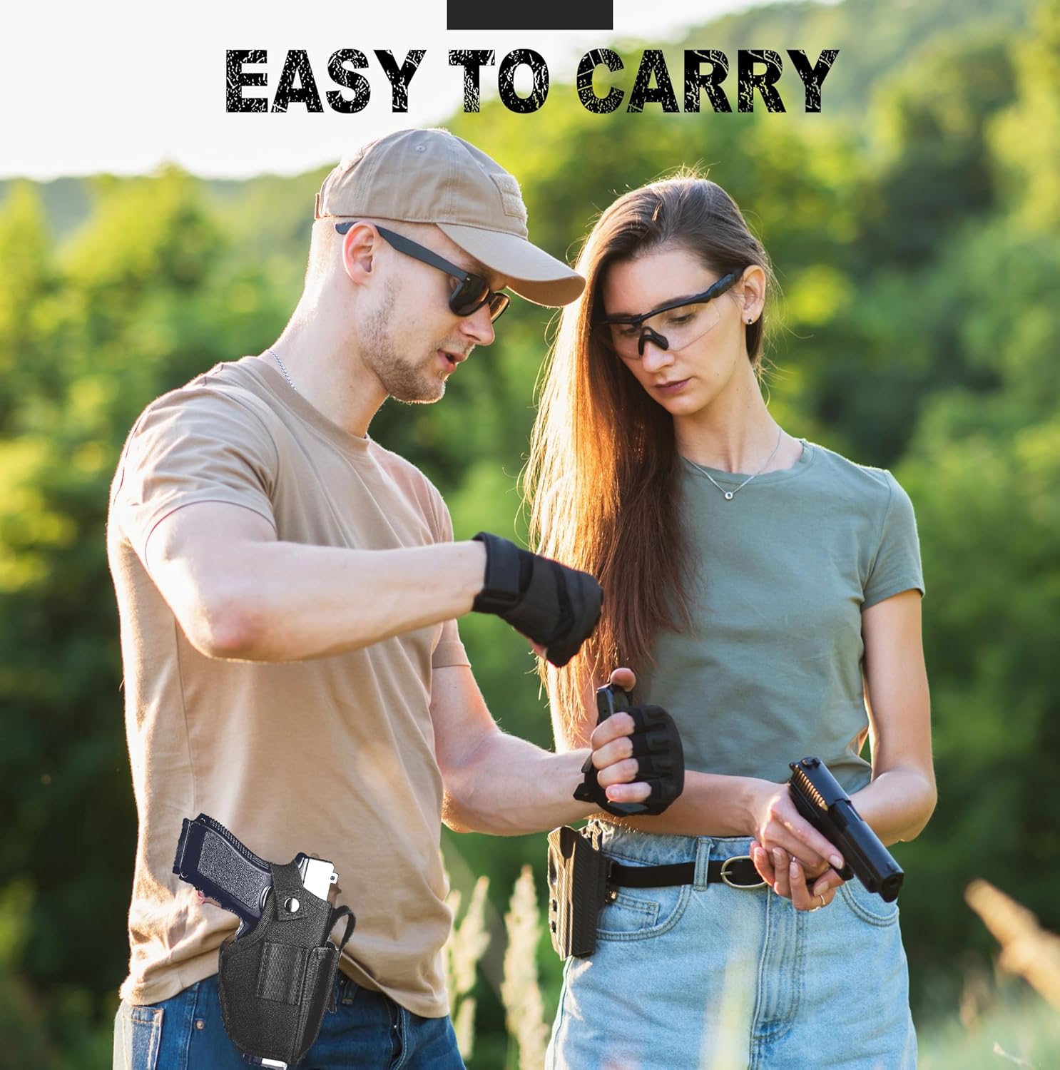 Fundas de pistola para hombresmujeres, funda 380 para pistolas, funda universal de Airsoft derechaizquierda, IWBOWB de 0.354 in para transporte