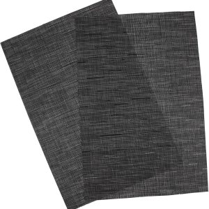 2 unids mantel individual negro tapete de escritorio de plástico individual decoración al aire libre posavasos San Valentín mesa almohadillas de 2 unids mantel individual negro tapete de escritorio de plástico individual decoración al aire libre posavasos San Valentín mesa almohadillas de