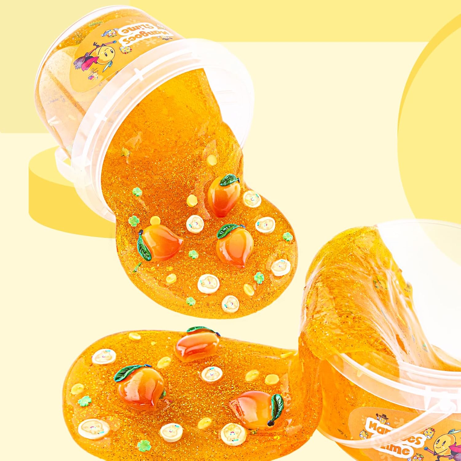 Clear Slime, kit de slime crujiente con 8 complementos, ideal para aliviar el estrés, recuerdo de fiesta para niños, cumpleaños, Navidad, Año Nuevo,