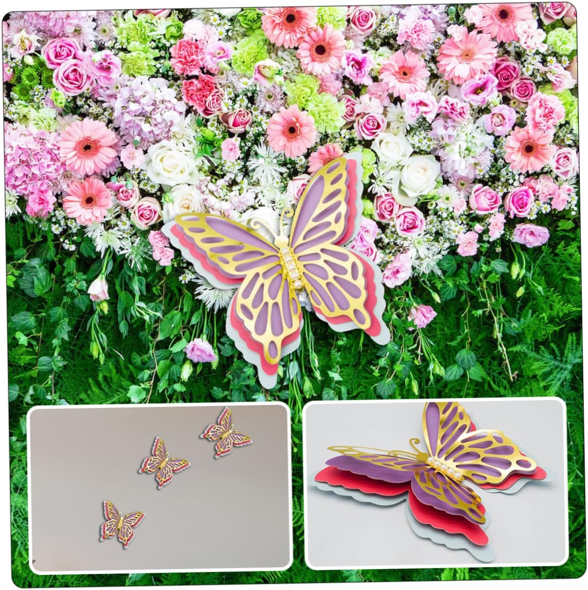 Abaodam 6 Pcs Party Decoration Butterfly Wedding Decor Wedding Wall Decor Wall Butterflies Wall Ornament Butterflies Decorations Butterflies
