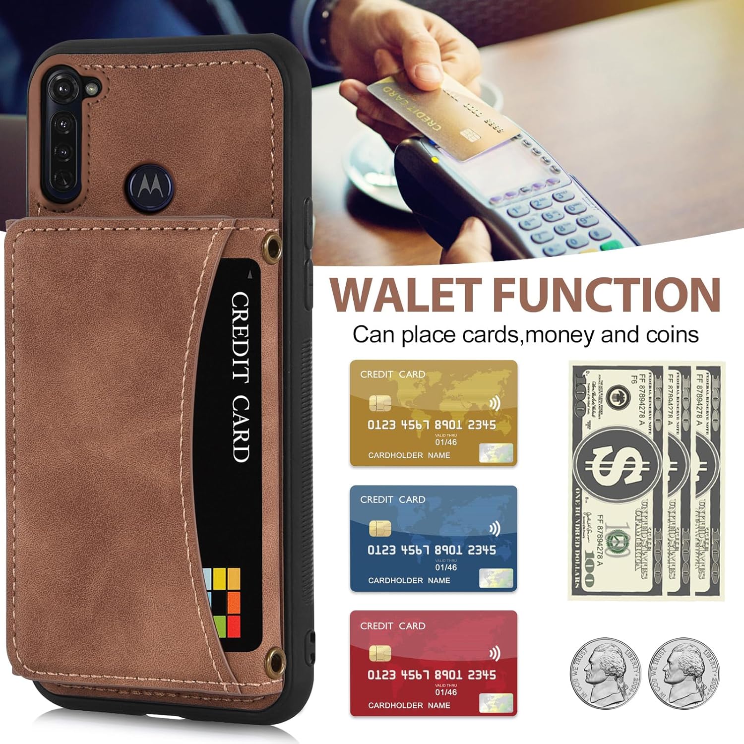 Asuwish Funda tipo cartera para Moto G Stylus 2020 MotoG Pro con protector de pantalla de vidrio templado y soporte para tarjetas, accesorios para