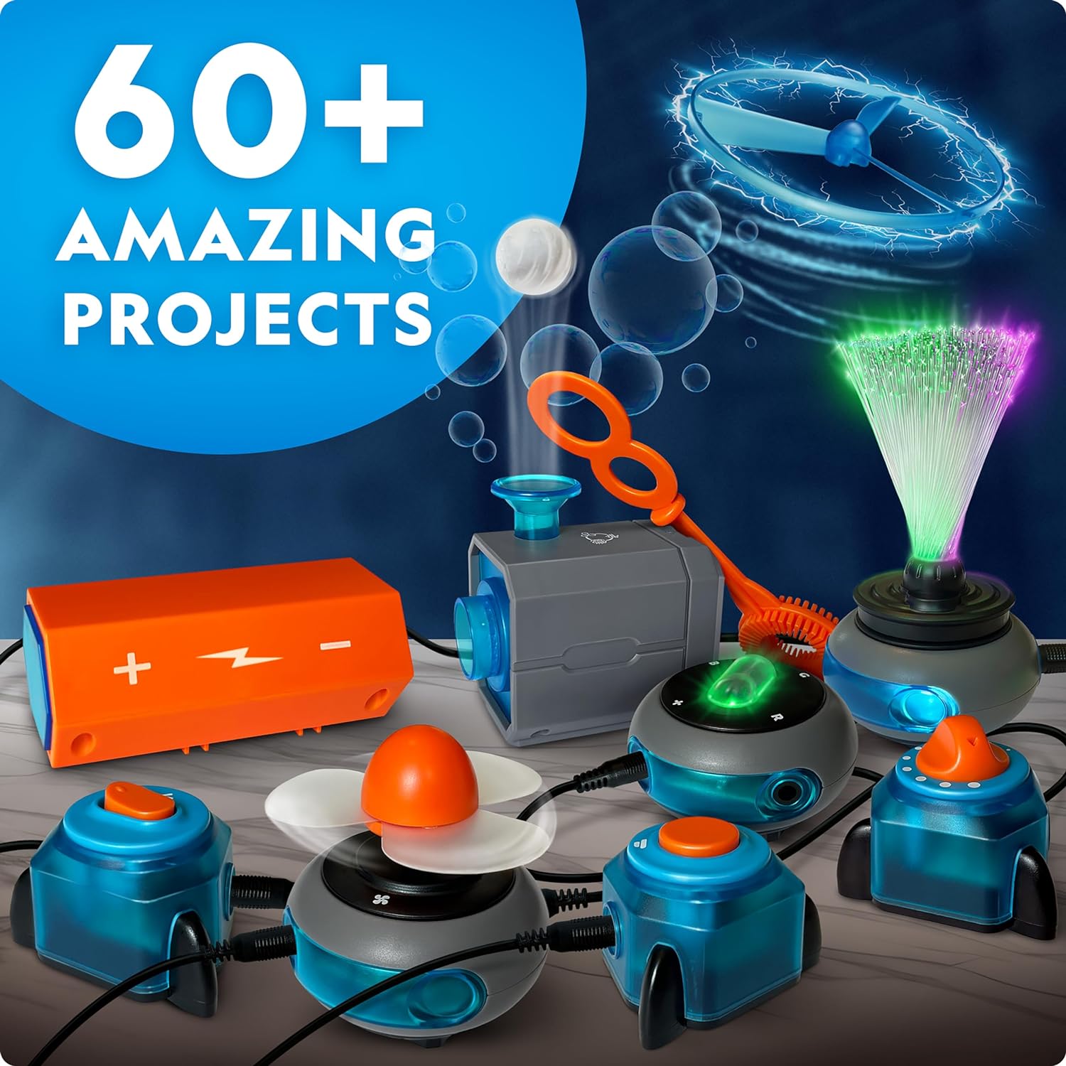 National Geographic – Kit de circuito electrónico para niños con 60 proyectos de circuito eléctrico, juguete STEM de circuito eléctrico, proyectos