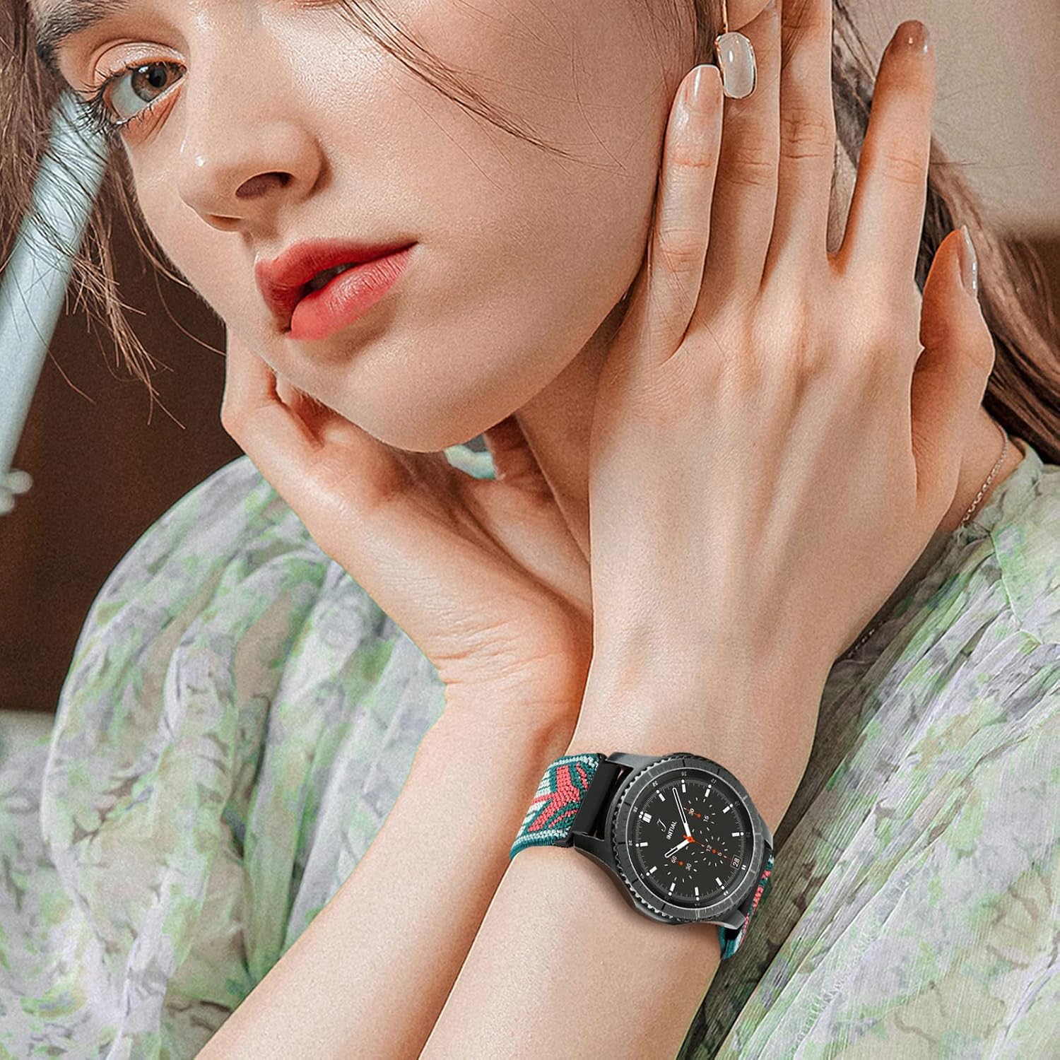 Correas de 0.866 pulgadas compatibles con Samsung Galaxy Watch 3 de 1.772 pulgadasGalaxy Watch 1.811 pulgadasGear S3 Frontier, correa deportiva