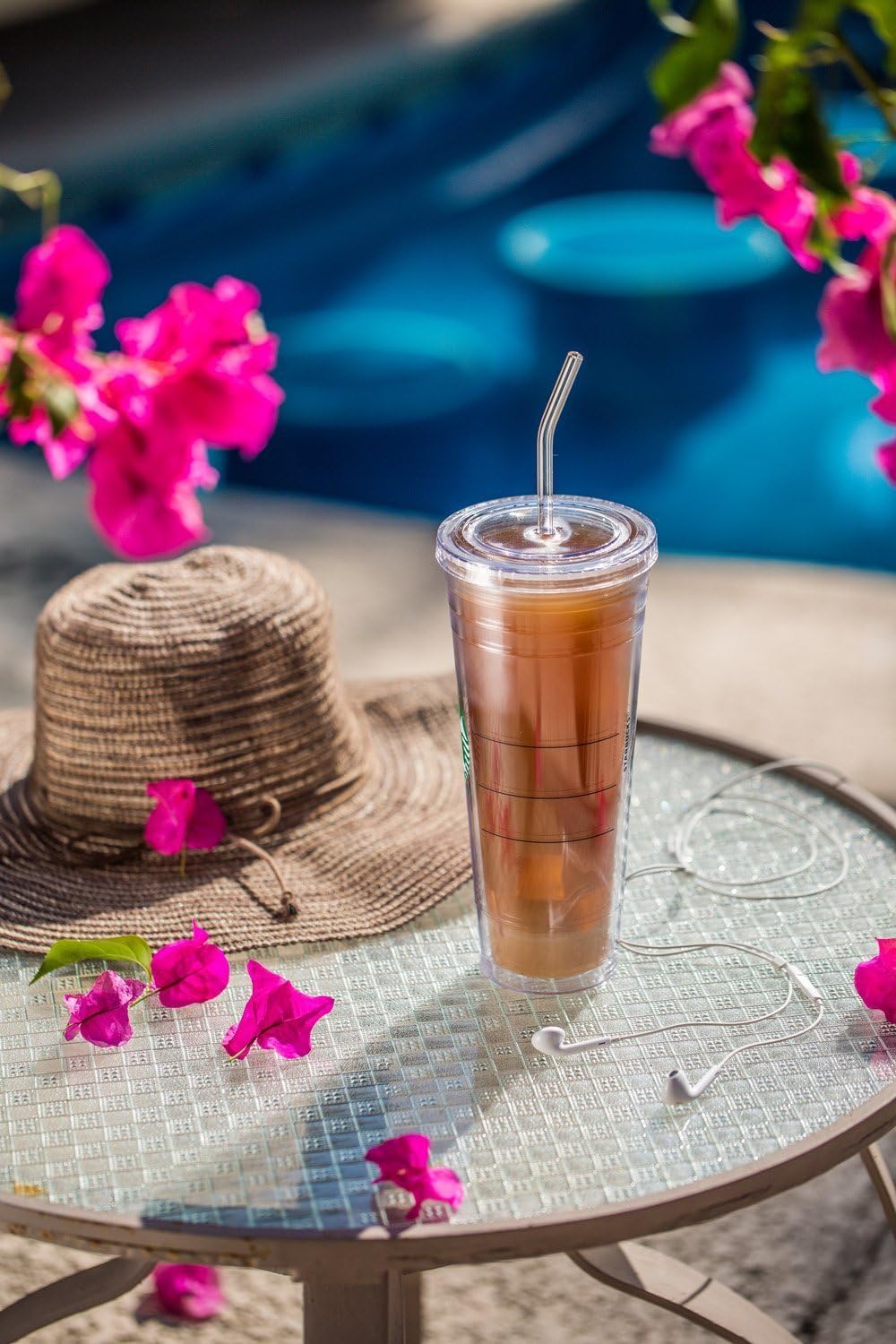 Hummingbird Glass Straws Popote reutilizable transparente de 0.354 x 0.276 in de largo, diseñado para vasos estilo Yeti y Starbucks, fabricado con