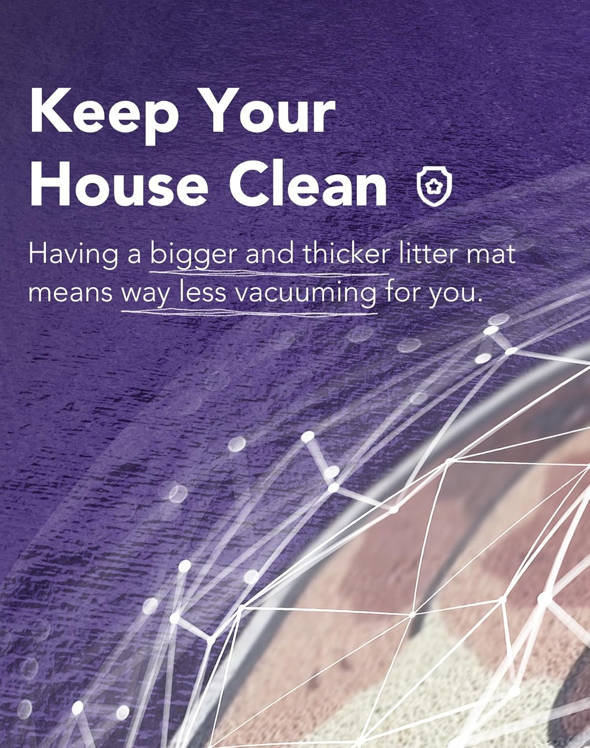 Lukamoo Bonita alfombra de arena para gatos (32 x 24 pulgadas), extra grande y XL, para arena para gatos y bonita caja de arena para gatos,