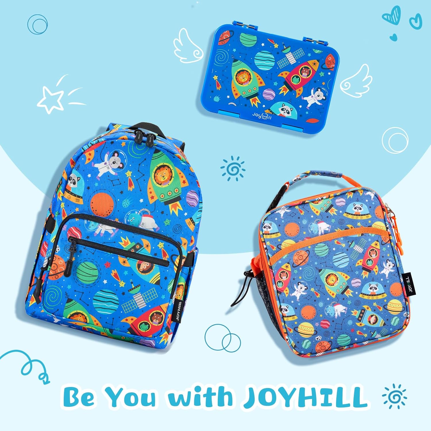 JOYHILL Lonchera para niños, lonchera Bento a prueba de fugas con 4 a 6 compartimentos, contenedores de almuerzo sin BPA Bento Box para adultos y
