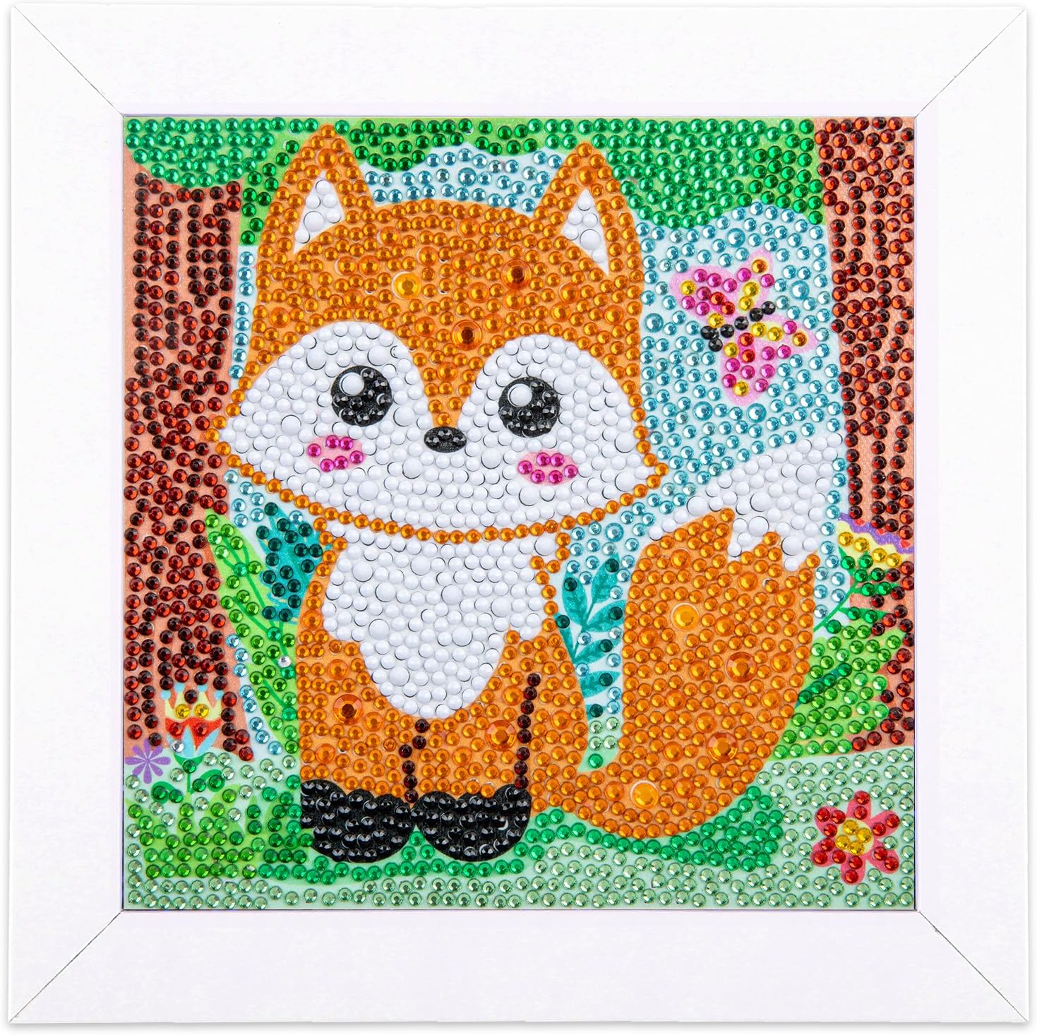 Labeol Kit de diamantes 5D para niños con marco de madera, arte y manualidades para niños de 6 a 8 años, 10 a 12 años, kit de pintura por números,