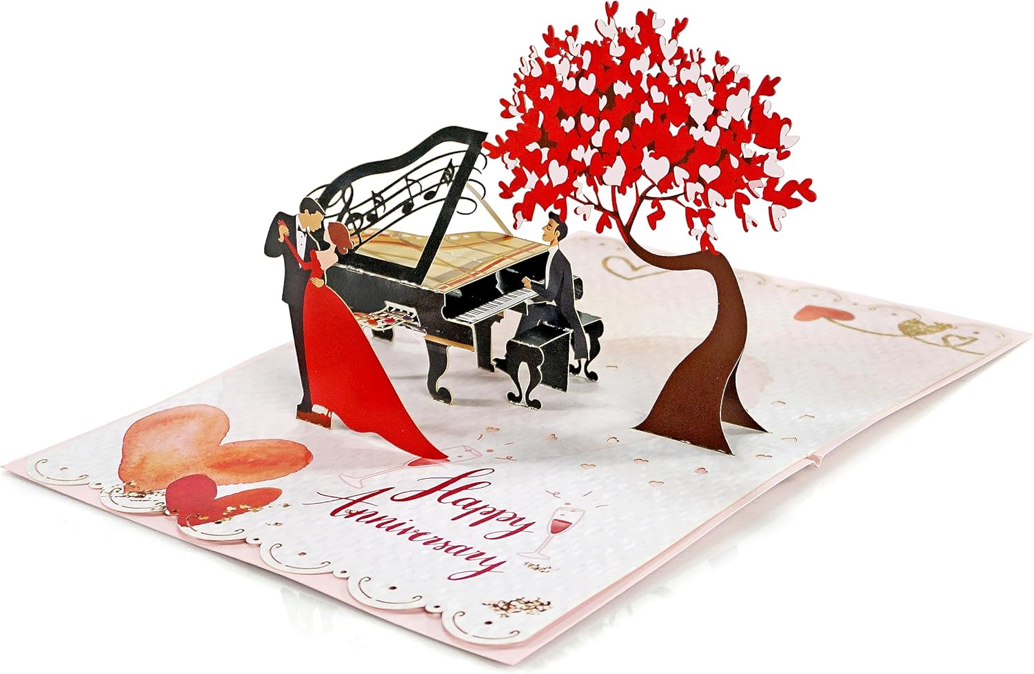CUTPOPUP – Tarjeta de aniversario emergente, tarjeta de felicitación de boda 3D para jubilación (aniversario romántico)