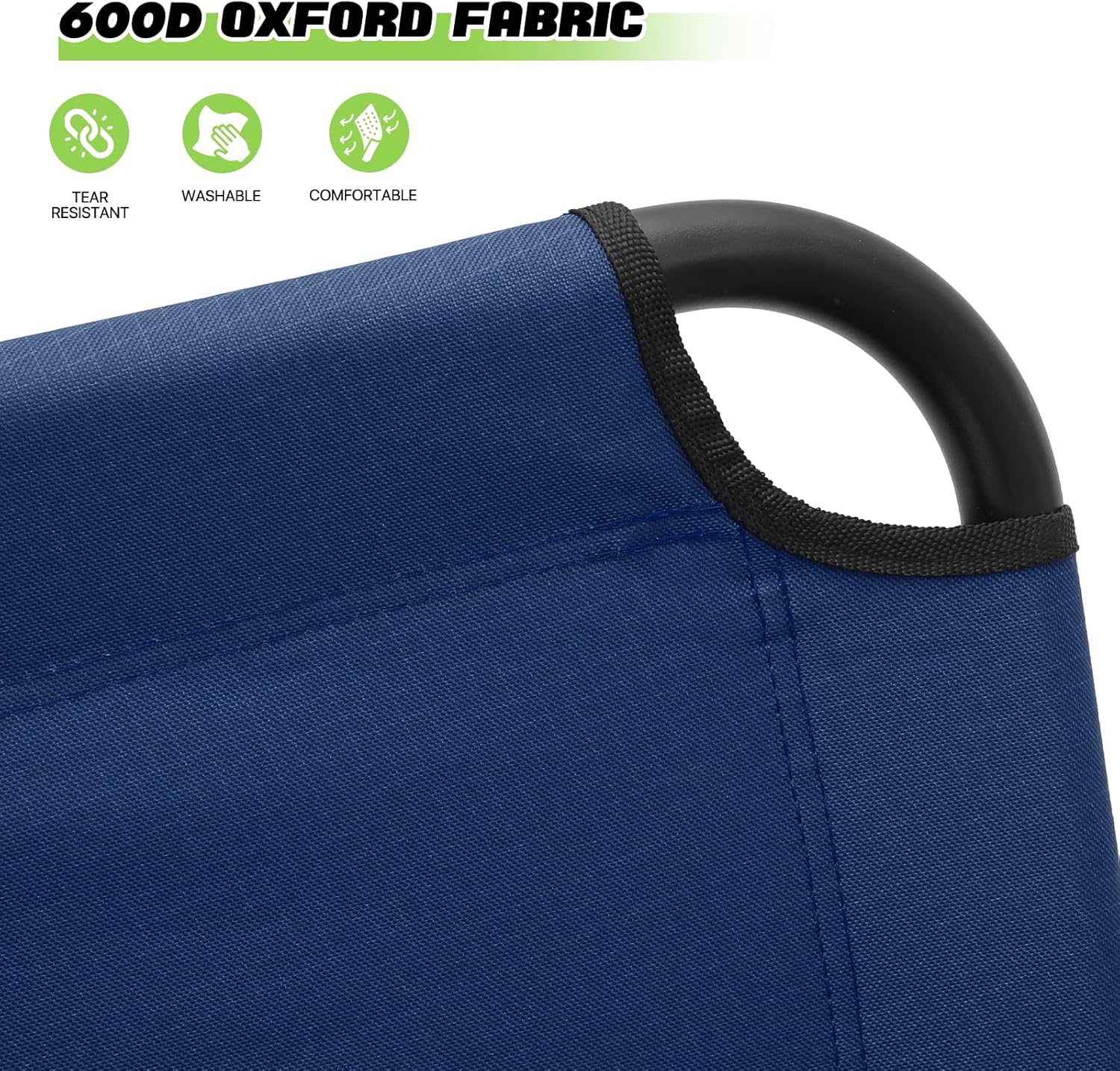 Magshion Silla de campamento de doble asiento de 39 pulgadas que soporta 330 libras para adultos, silla plegable de alta resistencia para 2