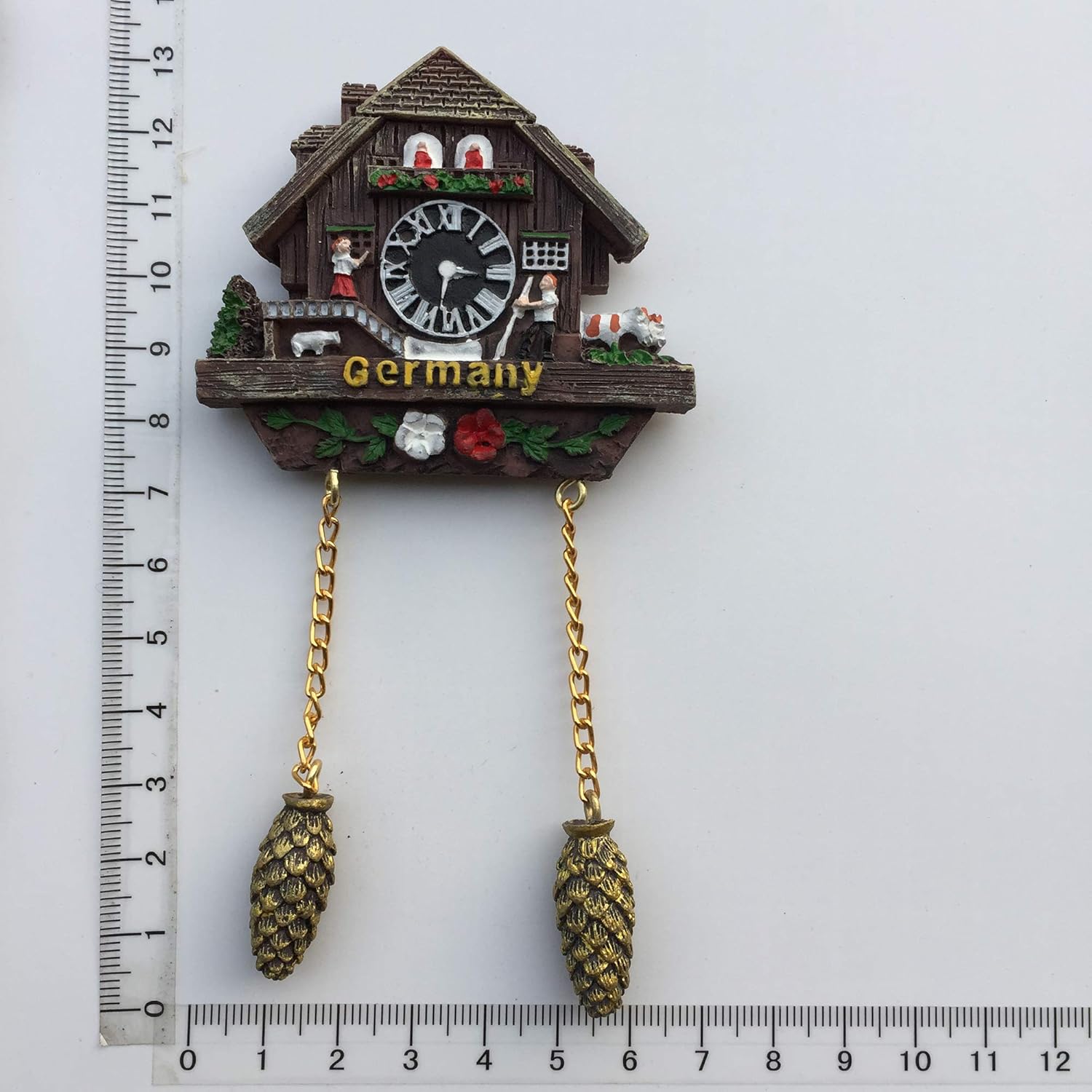 3D Alemania Cuco Reloj Refrigerador Refrigerador Imán Turístico Souvenirs Hecho a Mano Resina Artesanía Pegatinas Magnéticas Hogar Cocina Decoración