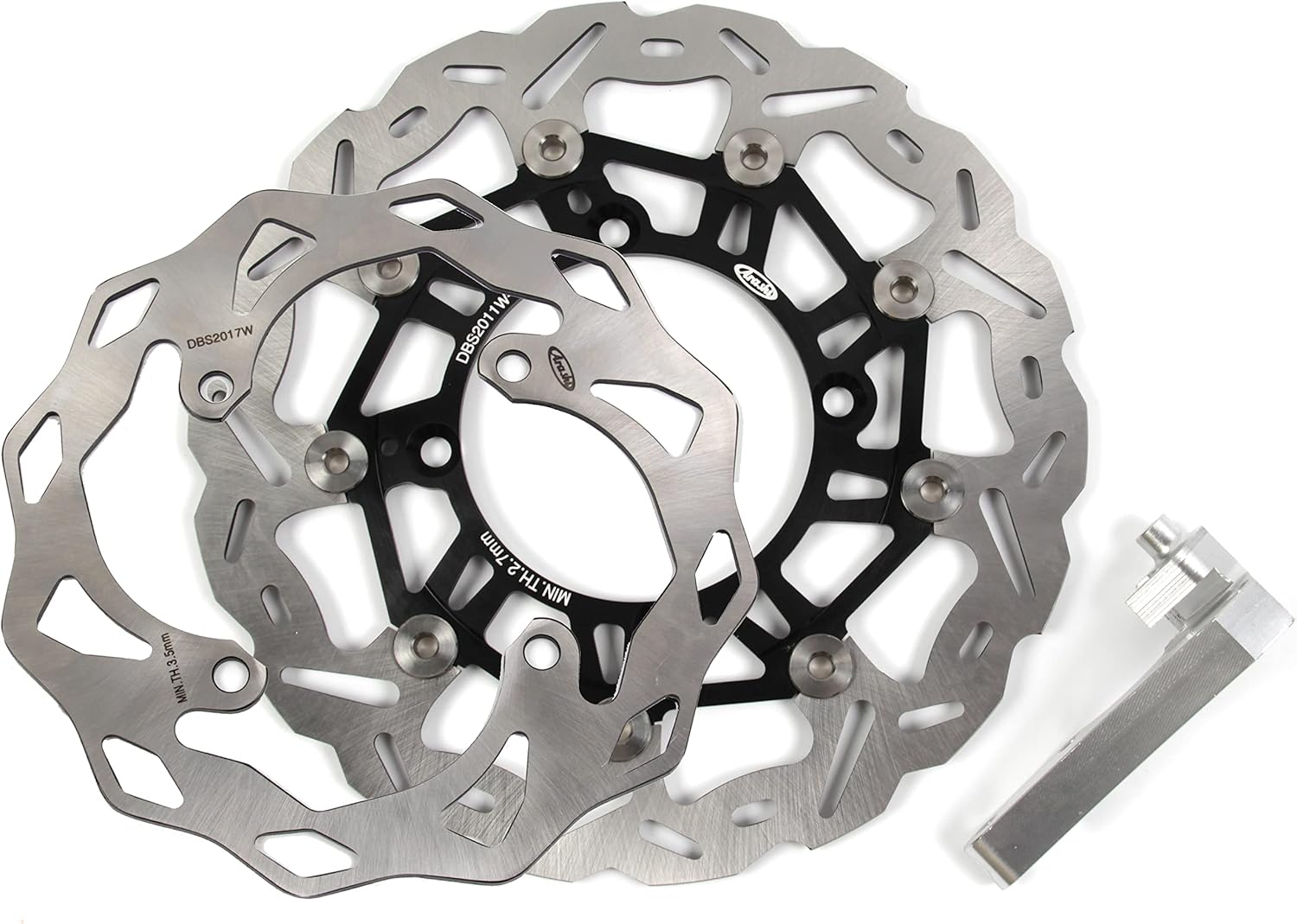 Arashi Rotores de disco de freno delantero y trasero para Kawasaki KX250F 2006-2021 KX450F 2006-2018 Accesorios de repuesto de motocicleta KX 250