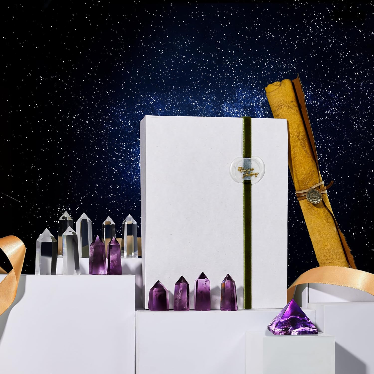 CHRONOSTELLARY Regalo de cristal para hacer deseos  Rejilla de cristal con geometría sagrada Flor de la vida  Suministros de brujería Cristales