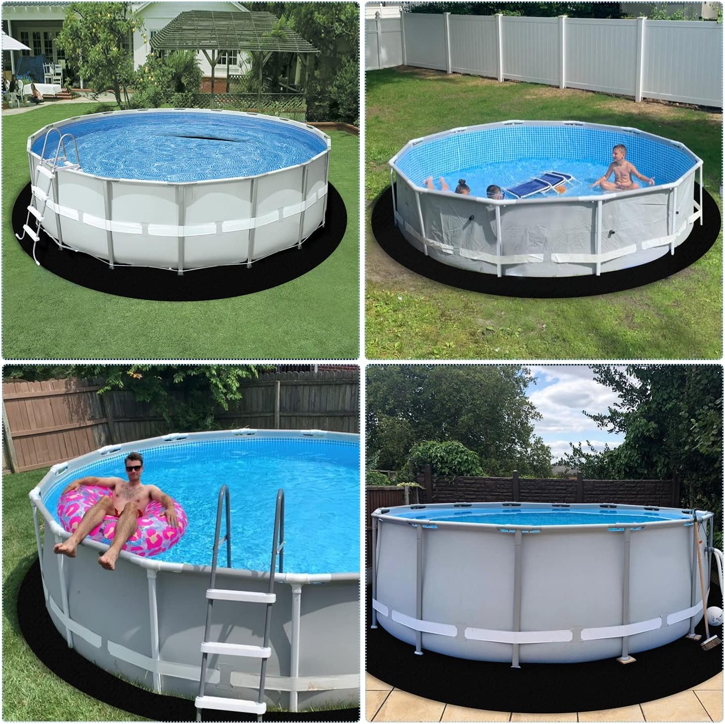 18Foot Eco-Friendly Round Pool Liner Pad – Prevent Punctures and Extend The Life of Your Above Ground Swimming Pool or Hot Tub Liner, Eco-Friendly