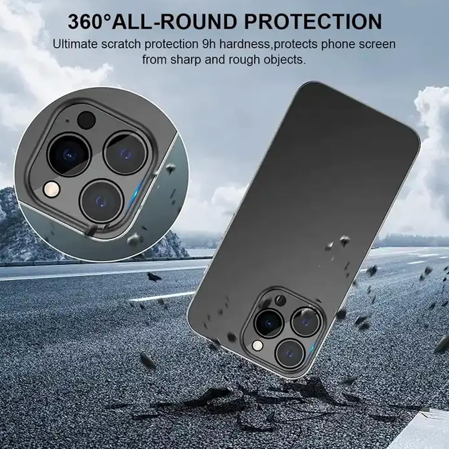 Paquete de 3 protectores de lente de cámara compatibles con iPhone 15 Pro MaxiPhone 15 Pro, protector de pantalla de vidrio templado compatible con