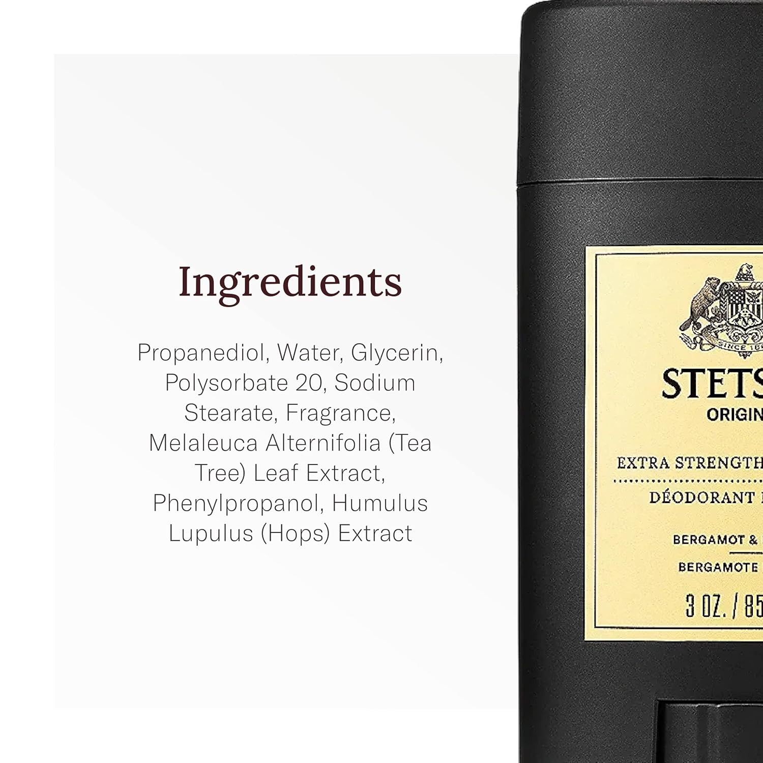 Stetson Personal Care Desodorante extra fuerte por Scent Beauty  Desodorante en barra de gel para hombre para aseo  3 oz  Paquete de 3  Original