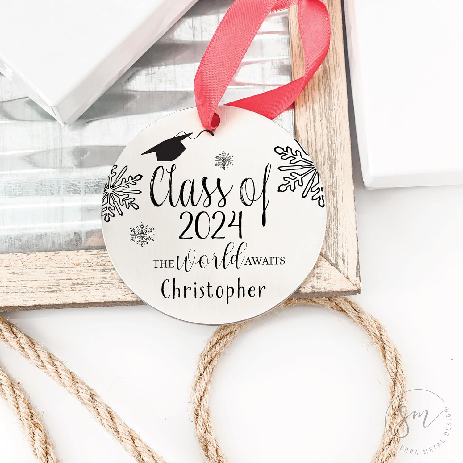 Class Of 2024 Ornament Personalized Graduation Christmas Ornament 2022 Ornament Christmas Graduate College Graduation High School Graduate 2023 2022