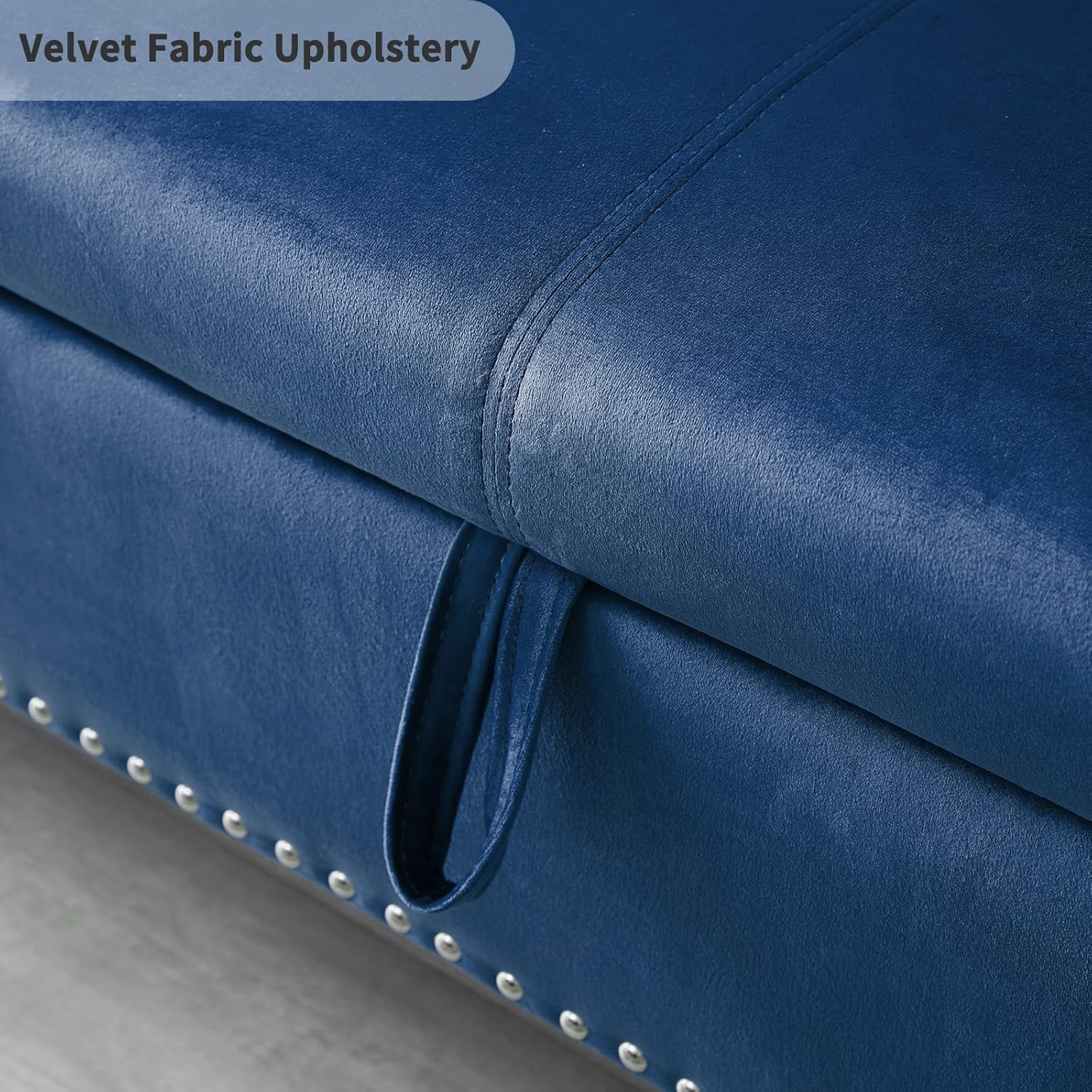 KIVENJAJA Banco de almacenamiento para el extremo de la cama del dormitorio, asiento otomano tapizado de terciopelo de 63 pulgadas de largo con