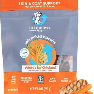 Shameless Pets Golosinas suaves para perros, pollo What’s Up – Masticables naturales y saludables para perros para apoyo de la piel y el pelaje con Shameless Pets Golosinas suaves para perros, pollo What’s Up – Masticables naturales y saludables para perros para apoyo de la piel y el pelaje con