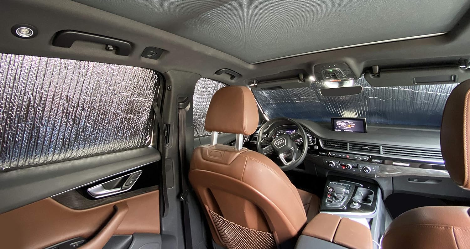YelloPro – Parasol reflectante para parabrisas delantero para automóvil, reflectante, protección solar para Cadillac XT5 2017, 2018, 2019, 2020,
