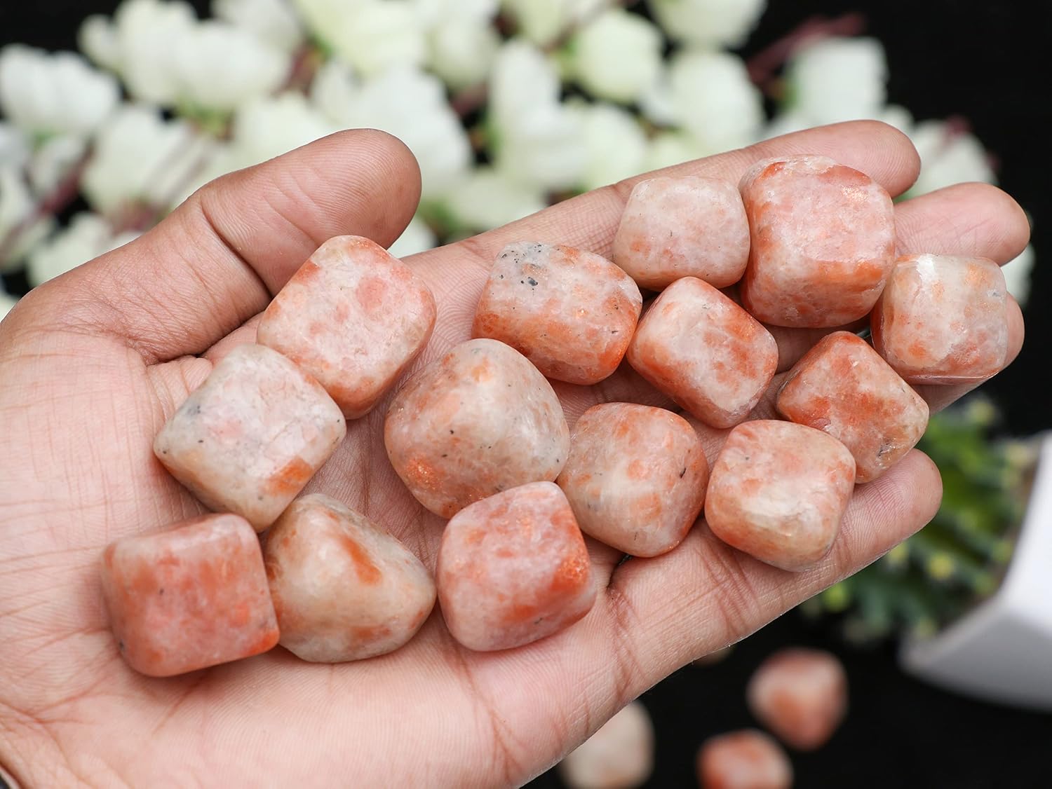 ZAICUS Piedras pulidas y cristales a granel, piedras preciosas irregulares pulidas naturales y cristales para Wicca, relleno de jarrón, fabricación