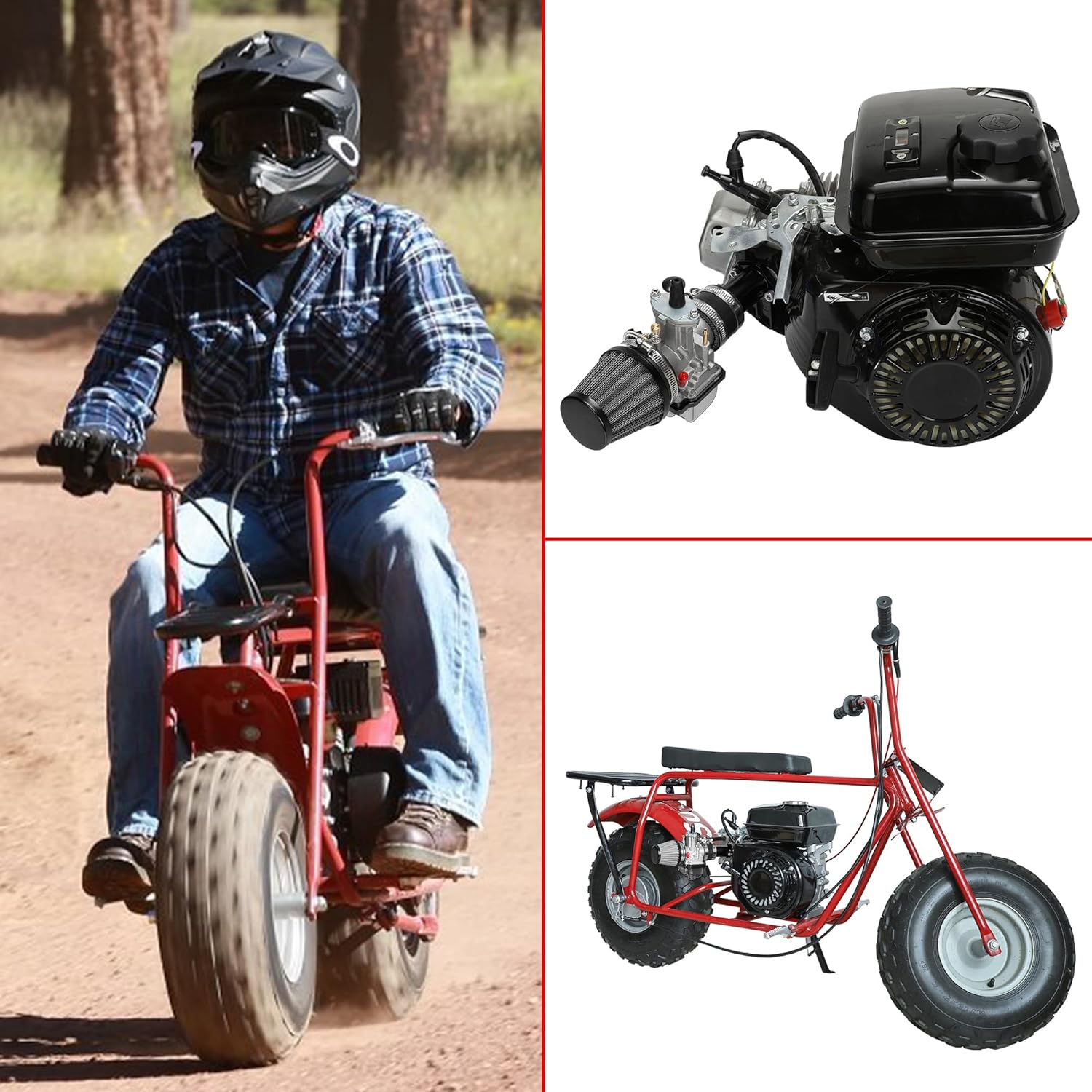 GREHUA Mejora PWK 0.945 in Carburador Filtro de Aire Colector de Tubo de Admisión para Coleman CT200U BT200X CT200U-ex Predator 212cc 196cc GX160