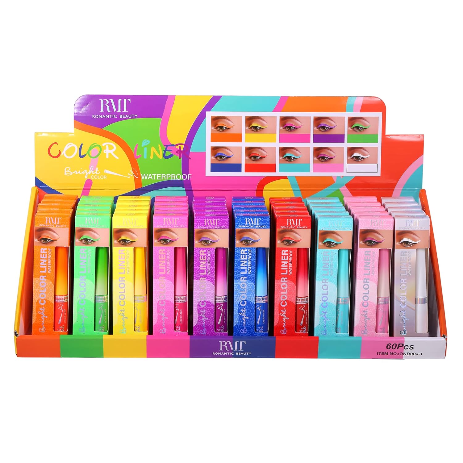 Romantic Beauty – Delineador líquido de colores brillantes – Delineador líquido mate – Delineador de ojos neón – Delineador de ojos impermeable –