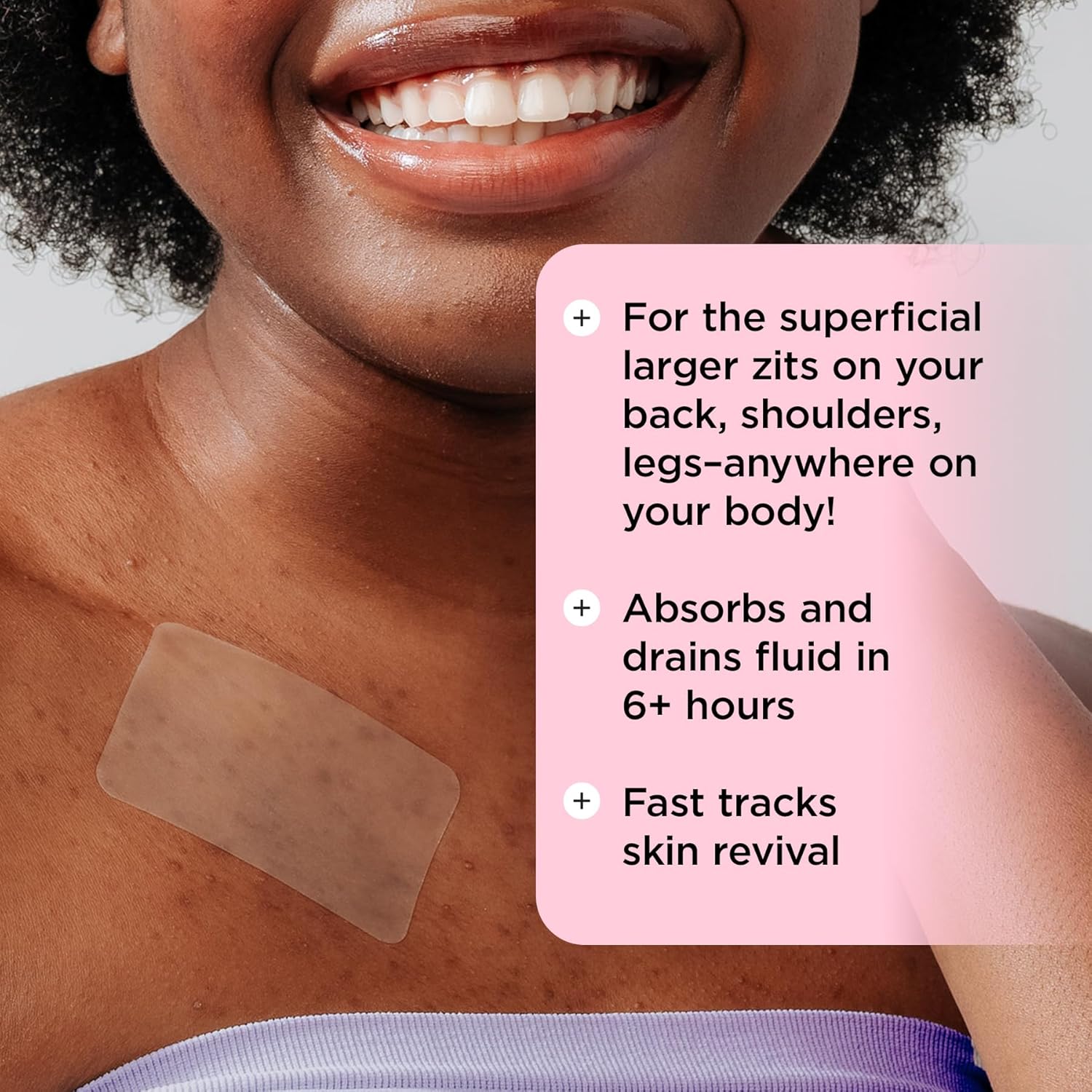 ZitSticka Parches corporales hidrocoloides  Paquete de 9 parches clarificantes GOO GETTER para acné  Tratamiento del acné exfoliante e hidratante de