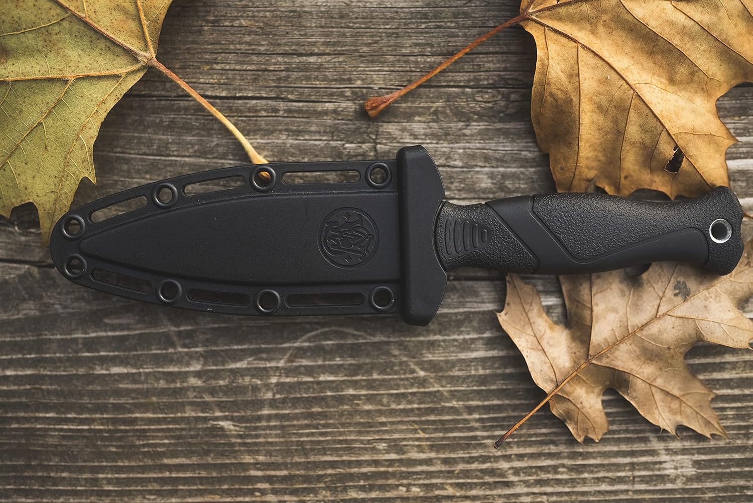 Smith & Wesson Cuchillo de hoja fija SS de alto carbono de 8.5 pulgadas con hoja de borde falso de 4 pulgadas para supervivencia táctica al aire