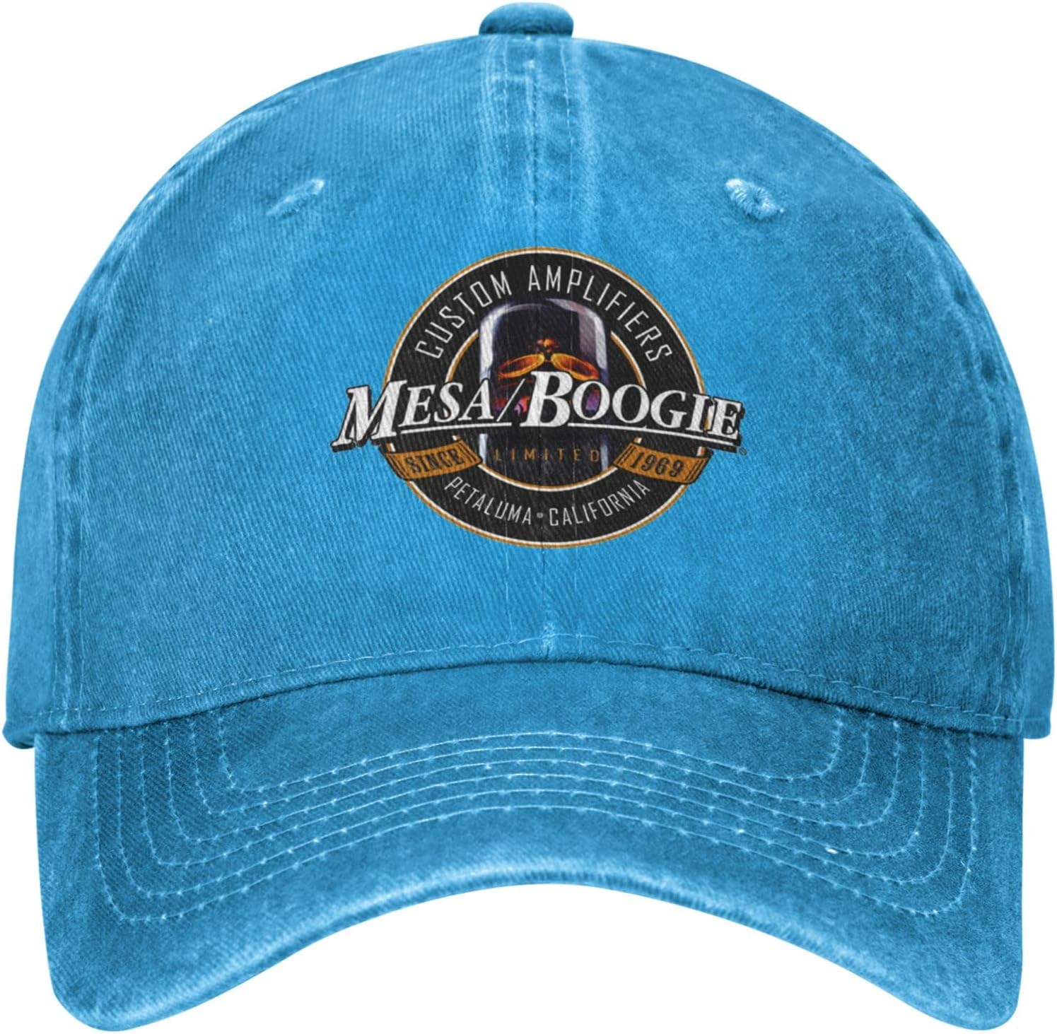 Gorra de mezclilla ajustable con logotipo de Mesa Boogie para hombre y mujer