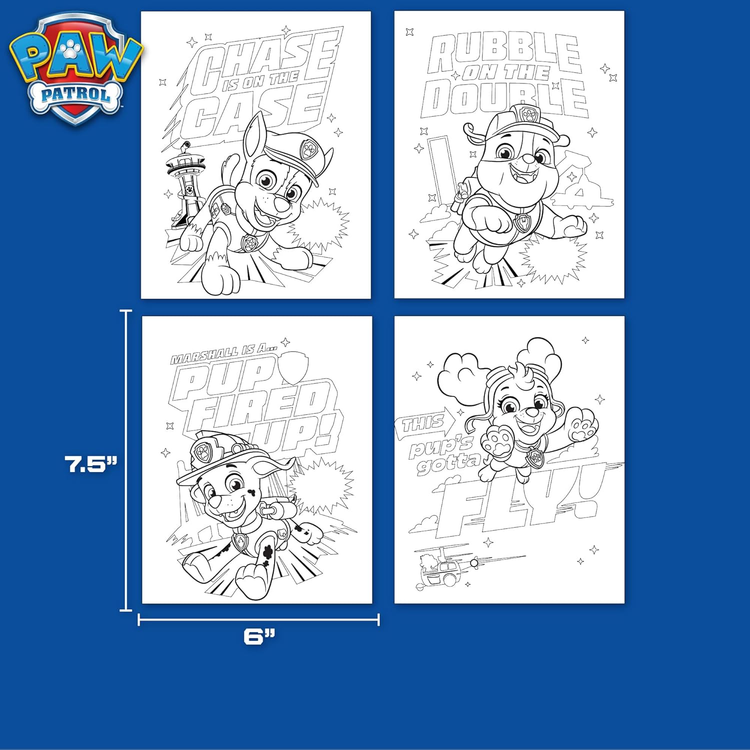 Paw Patrol Aqua Art, incluye 4 páginas reutilizables de arte acuático y bolígrafo de agua, libro de colores con agua, libro de actividades de