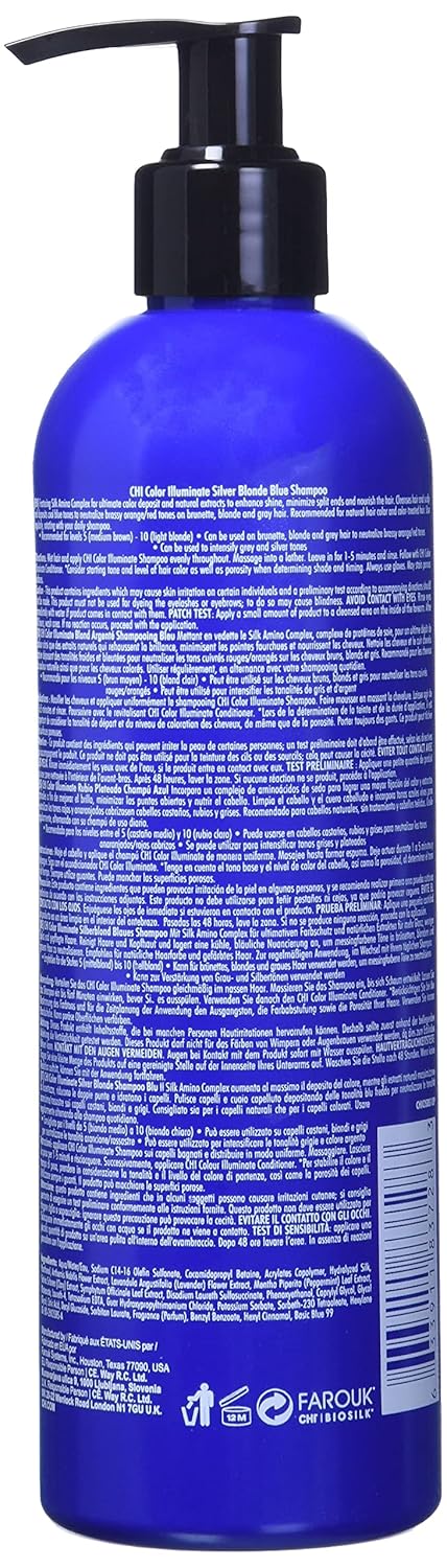 CHI Color Illuminate Champú Rubio Plateado, 12 Fl Oz
