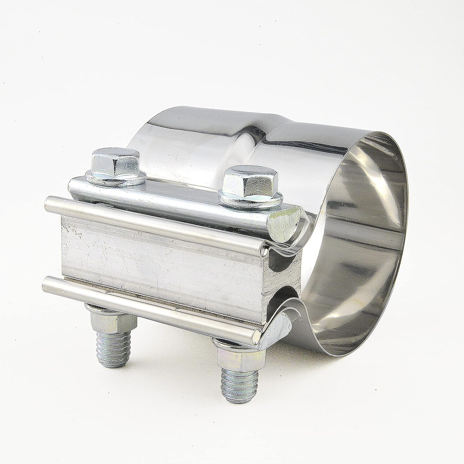 Abrazadera de escape de 3 pulgadas, abrazadera de tope de junta de regazo de acero inoxidable para tubos de ID-OD 3″