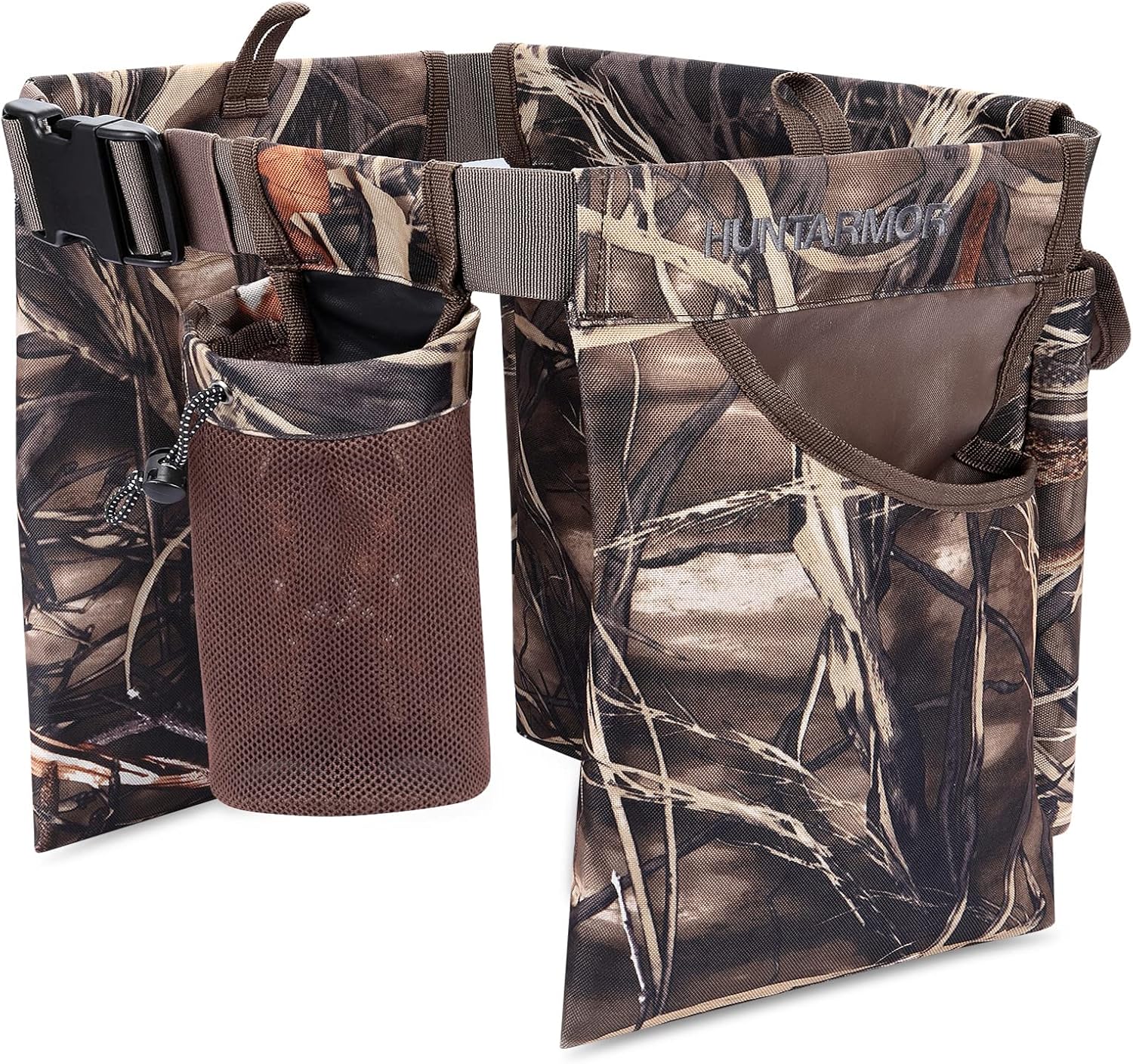 skiguard Cinturón de caza de paloma, cinturón ajustable con bolsas de concha, bolsa de juego transpirable con portador de botella de agua, cinturón