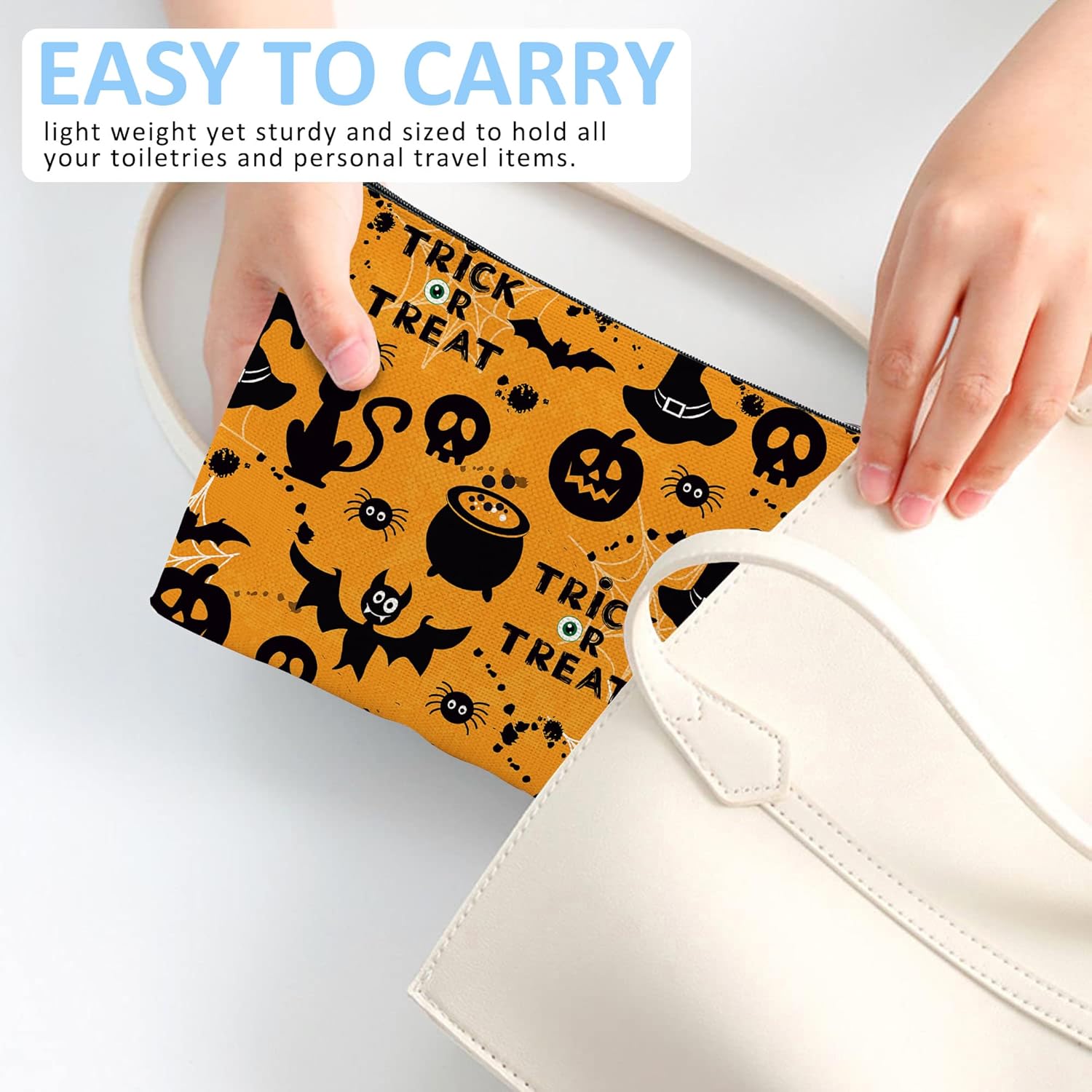 Bolsa de cosméticos, bolsa de maquillaje de flores abstractas, impermeable, pequeña, portátil, para mujeres y niñas, para viajes, estudio,
