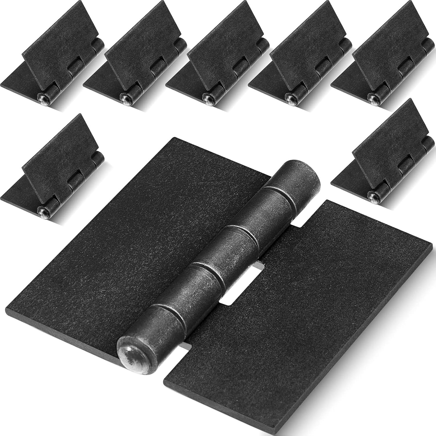 Therwen Paquete de 8 bisagras de soldadura de 3 pulgadas, bisagras de acero de 12 Ga, resistentes a la corrosión y al óxido, bisagras de puerta de