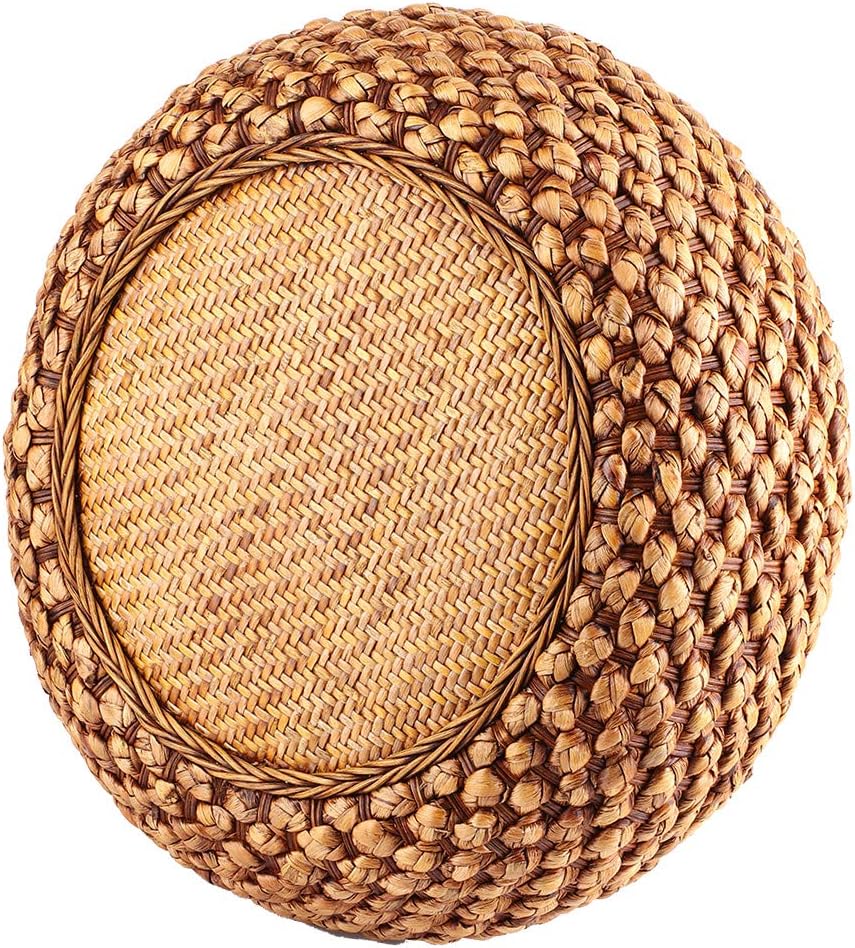 Fydun Household JapaneseStyle Round Floor Seats Cushion for Living Room Balcony Tatami Coffee Color Household JapaneseStyle Round Floor for Family