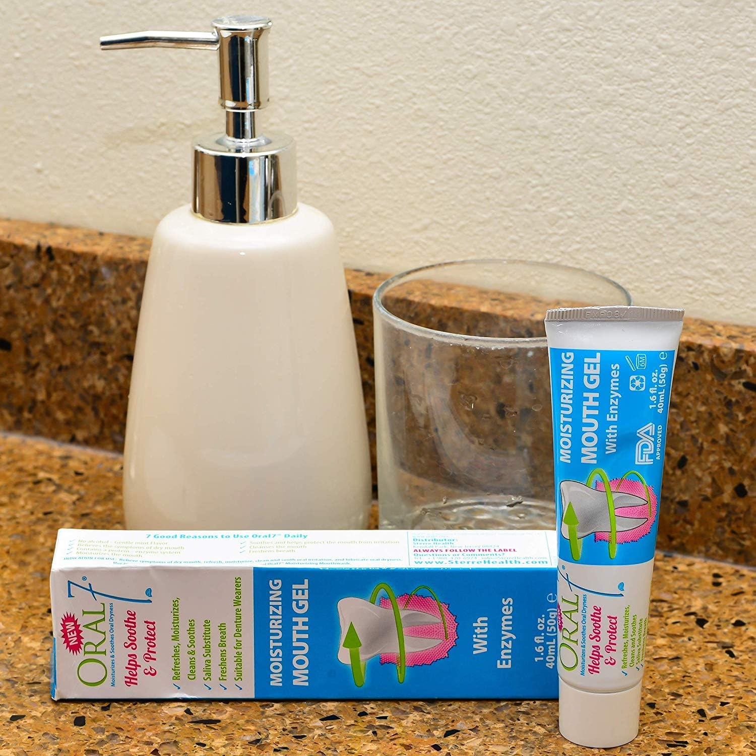 Gel hidratante para la boca seca que contiene enzimas, calma y protege las encías, alivio duradero de la boca seca, promueve la salud de las encías