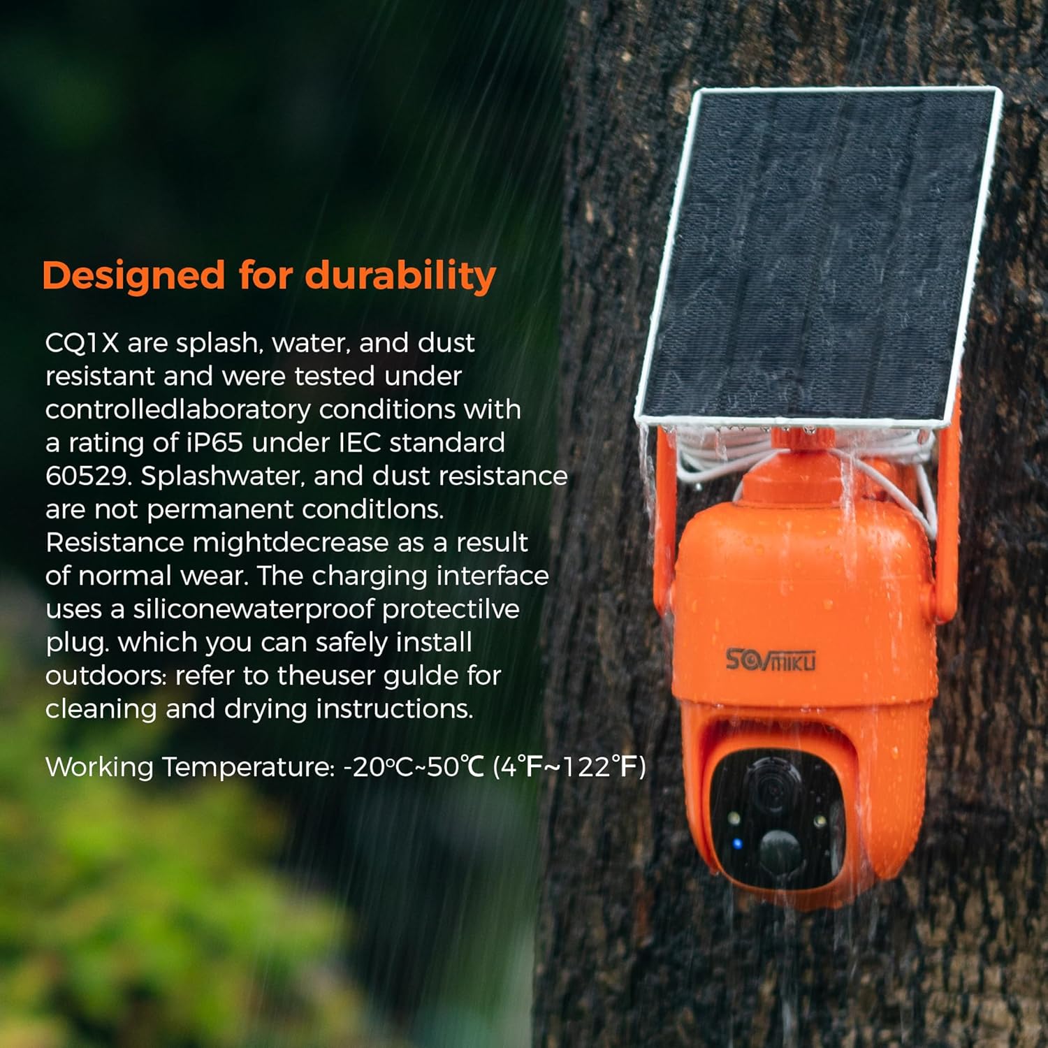 Sovmiku Hephaestus X1 2K Cámara de seguridad solar de defensa activa inalámbrica para exteriores, 2 años de almacenamiento en la nube gratuito,