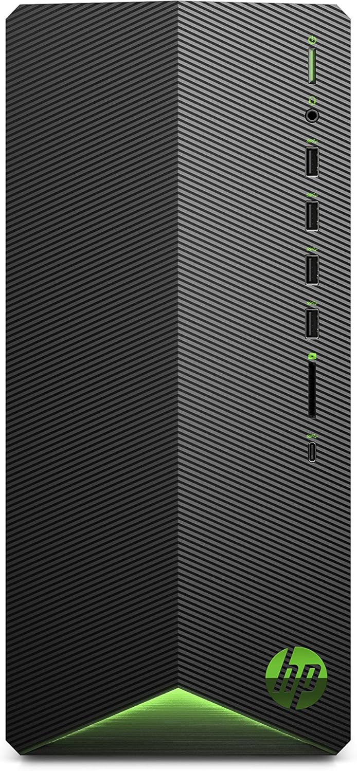 HP Pavilion – Escritorio para juegos, procesador AMD Ryzen 5 5600G, AMD Radeon RX 5500, 8 GB de RAM, SSD de 512 GB, Windows 11 Home (TG01-2130,