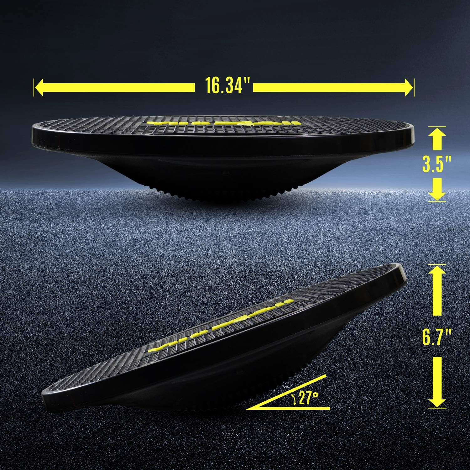 Yes4All Wobble Balance Board, Core Training Board, Stretch Board, Plastic, Balance Training, Carrying, Injury Prevention